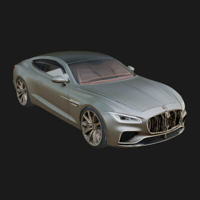 Luxury Coupe Car Model Design 3 3D Print Model