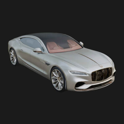 Luxury Coupe Car Model Design 4 3D Print Model