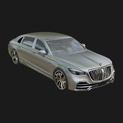 Luxury Sedan Car Model Design 1 3D Print Model