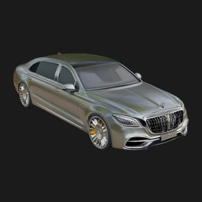 Luxury Sedan Car Model Design 2 3D Print Model