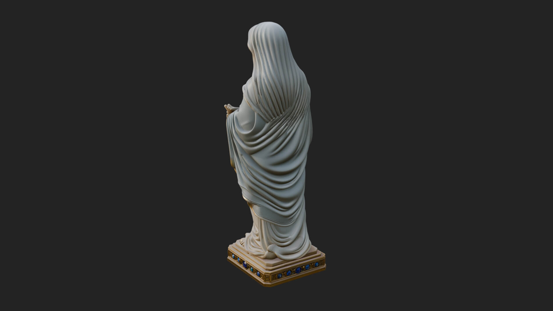 Madonna with Child Statue Design 1 3D Print Model 3D Model