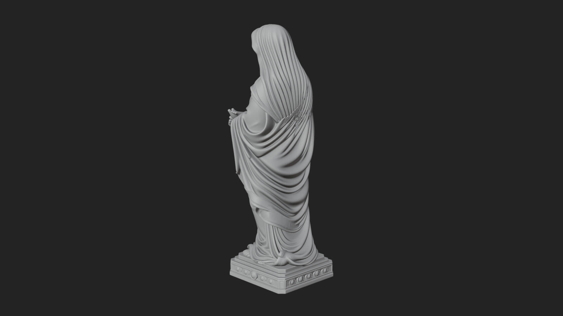 Madonna with Child Statue Design 1 3D Print Model 3D Model