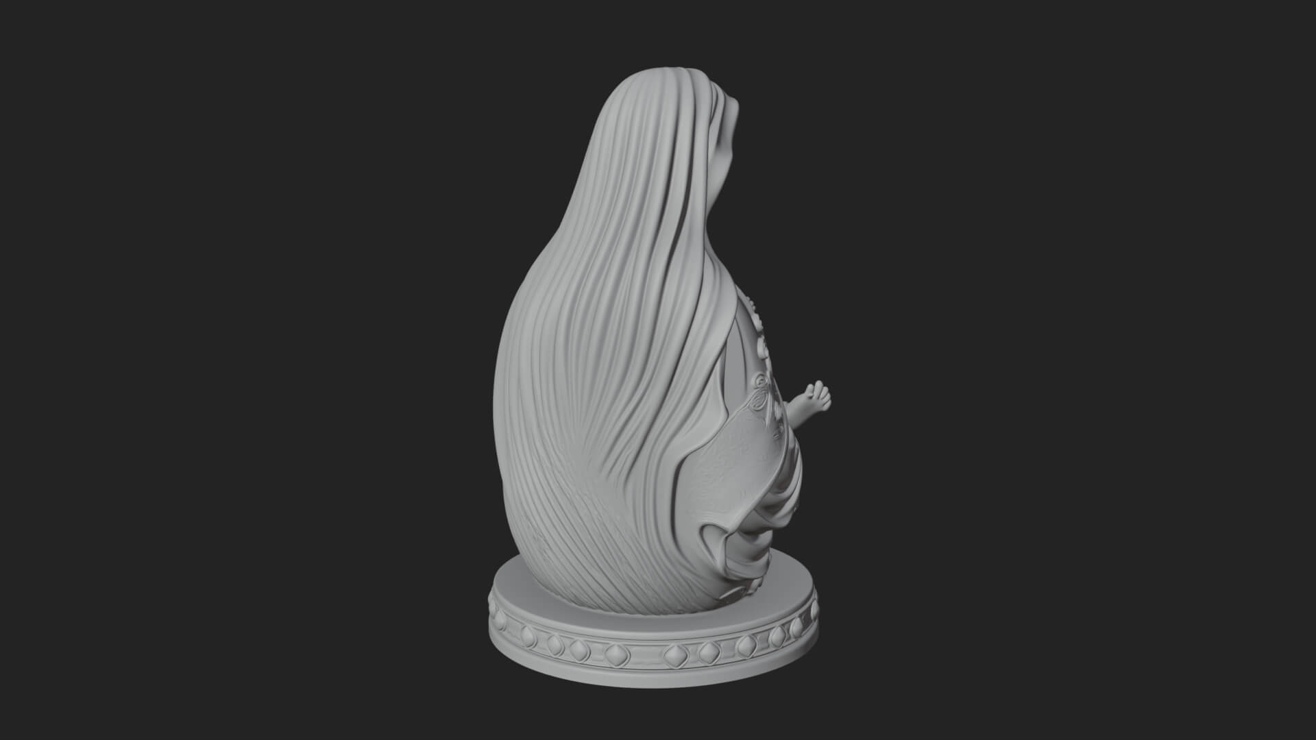 Madonna with Child Statue Design 2 3D Print Model 3D Model
