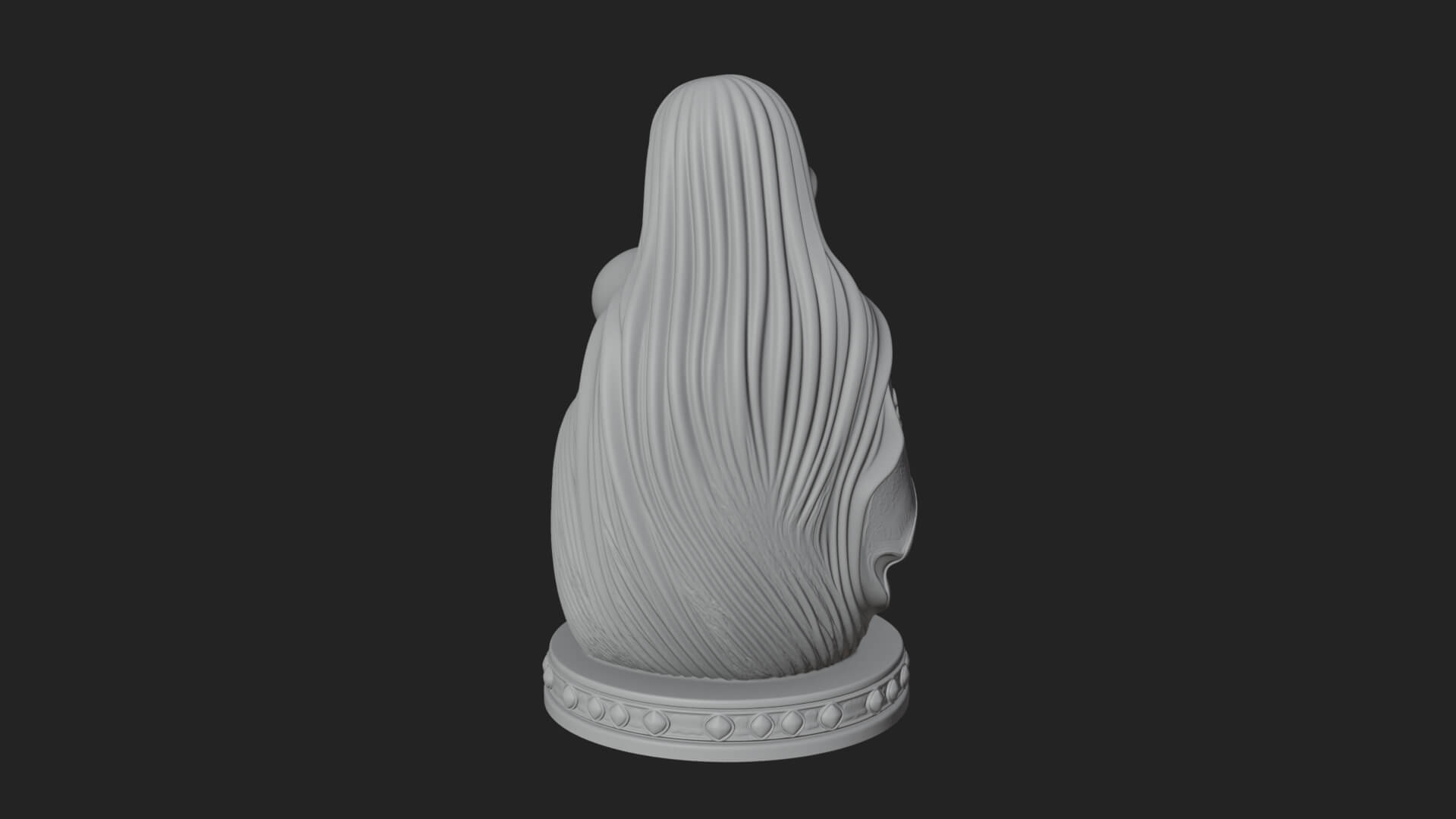 Madonna with Child Statue Design 2 3D Print Model 3D Model