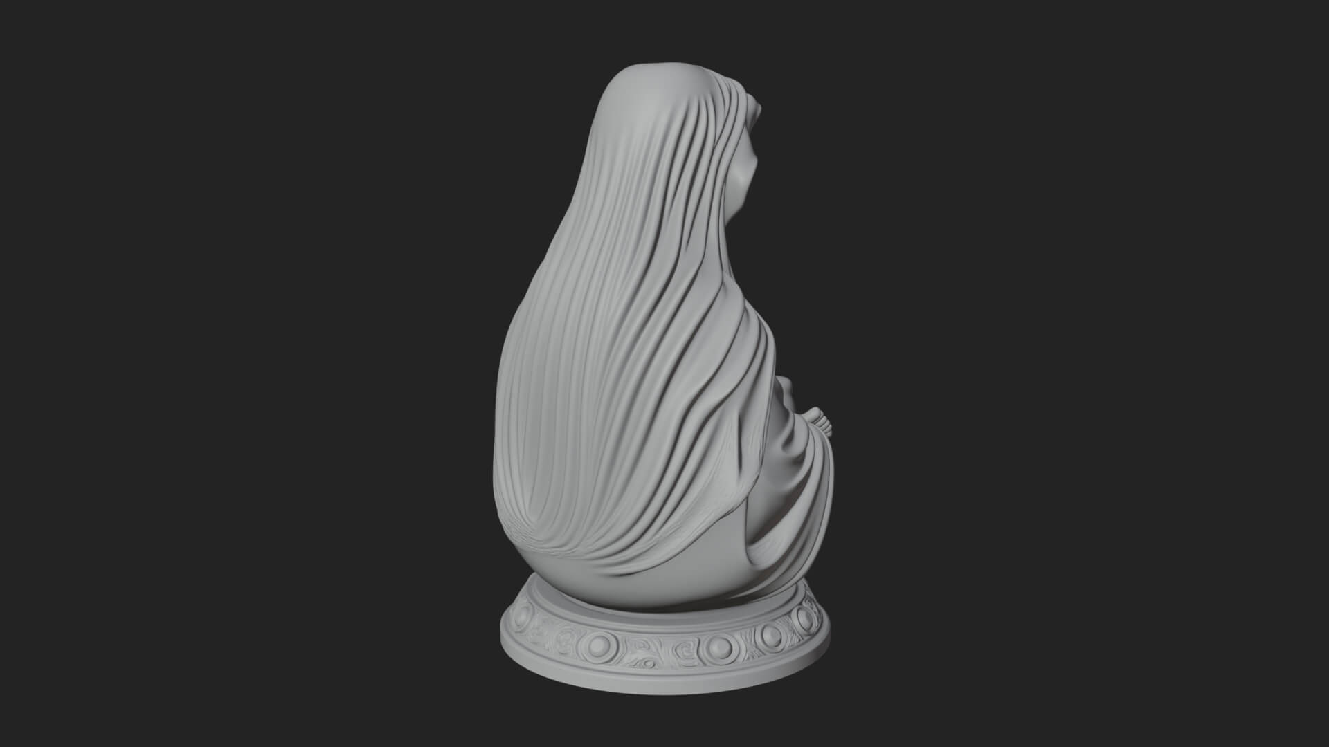 Madonna with Child Statue Design 3 3D Print Model 3D Model