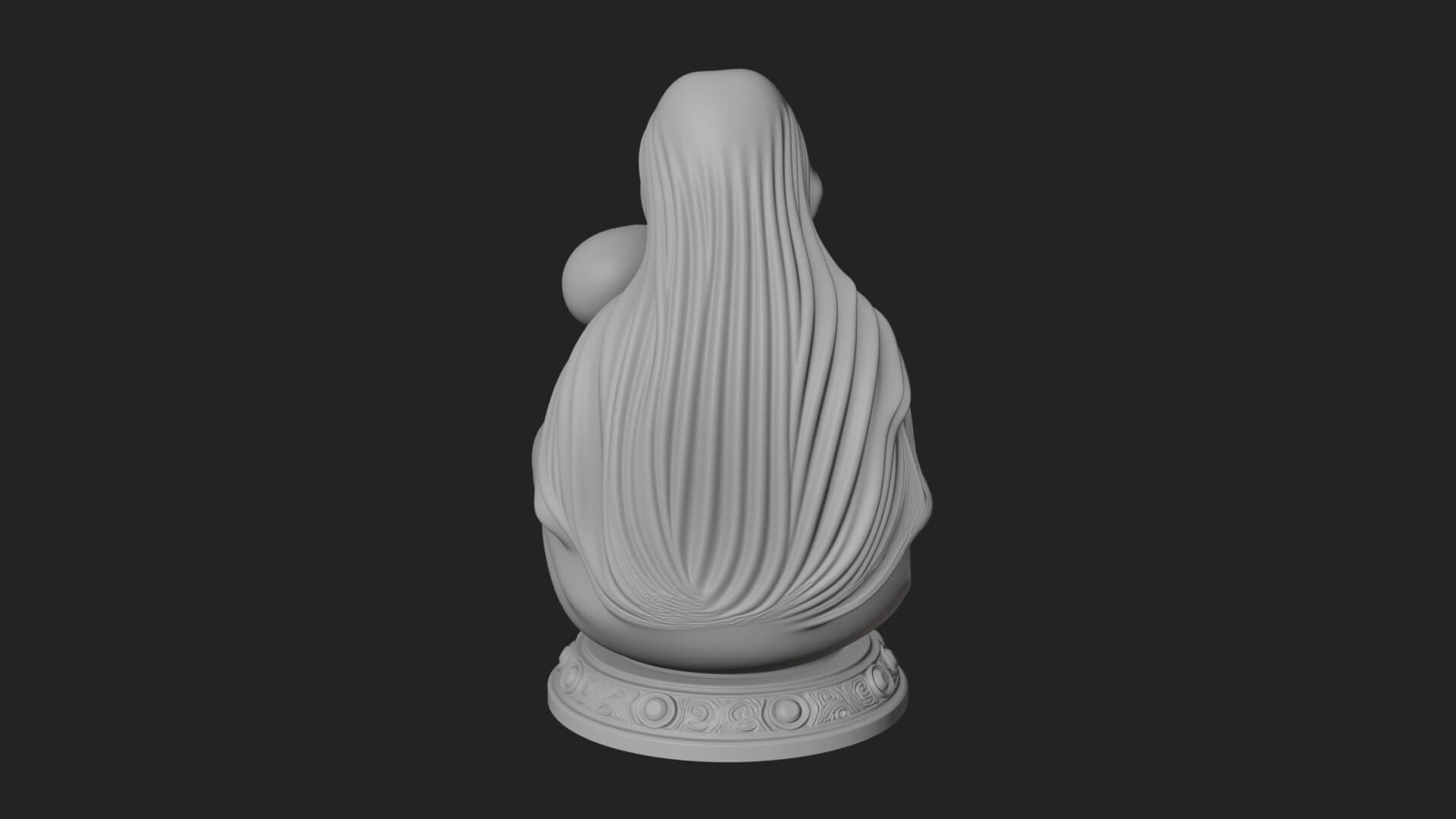 Madonna with Child Statue Design 3 3D Print Model 3D Model