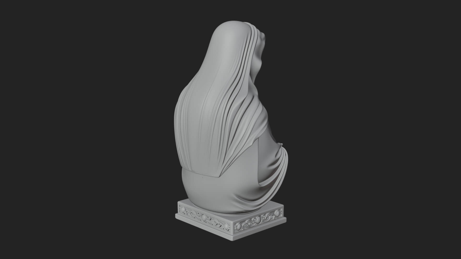 Madonna with Child Statue Design 4 3D Print Model 3D Model