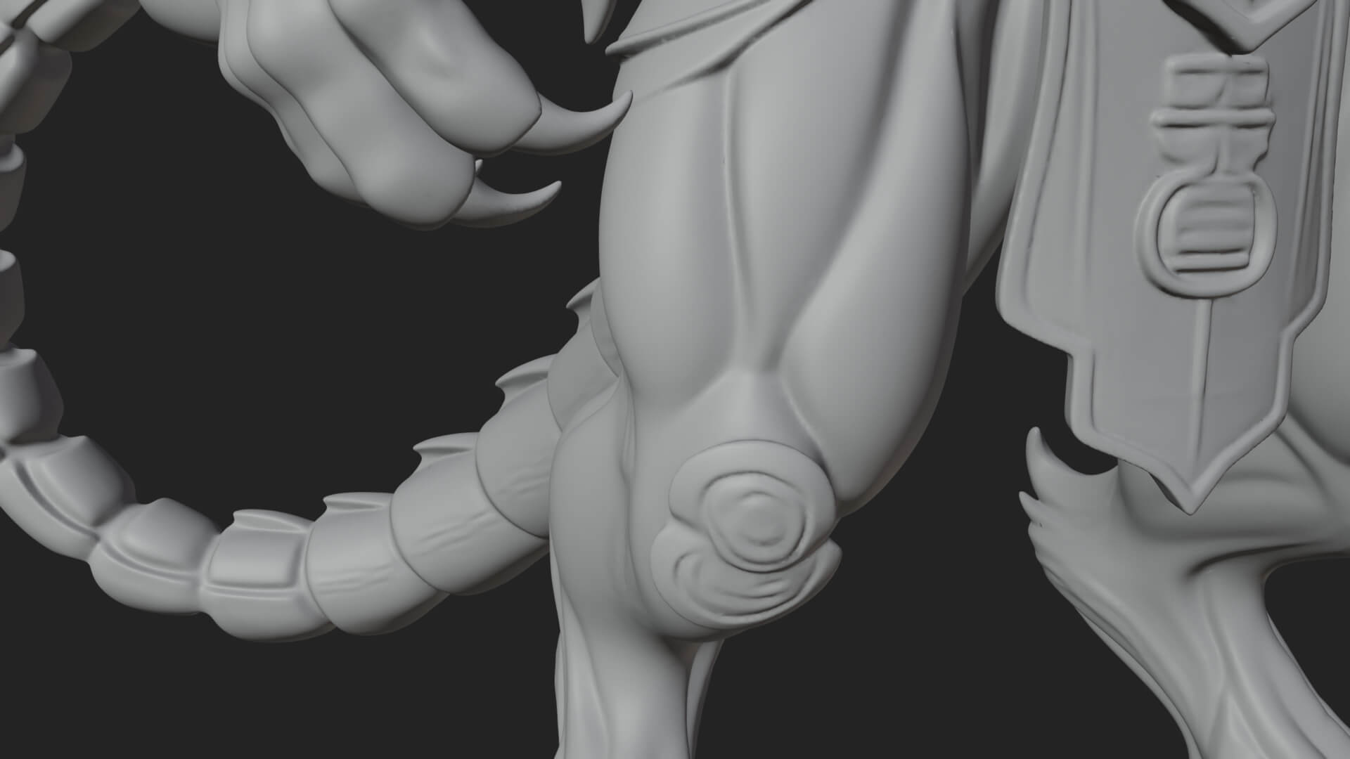 Manticore Beast Statue Design 1 3D Print Model 3D Model