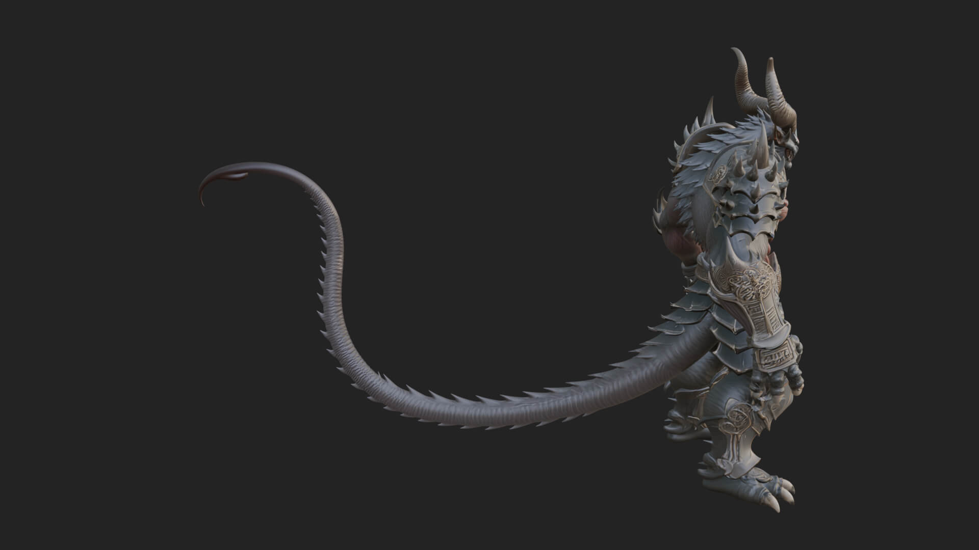 Manticore Beast Statue Design 3 3D Print Model 3D Model