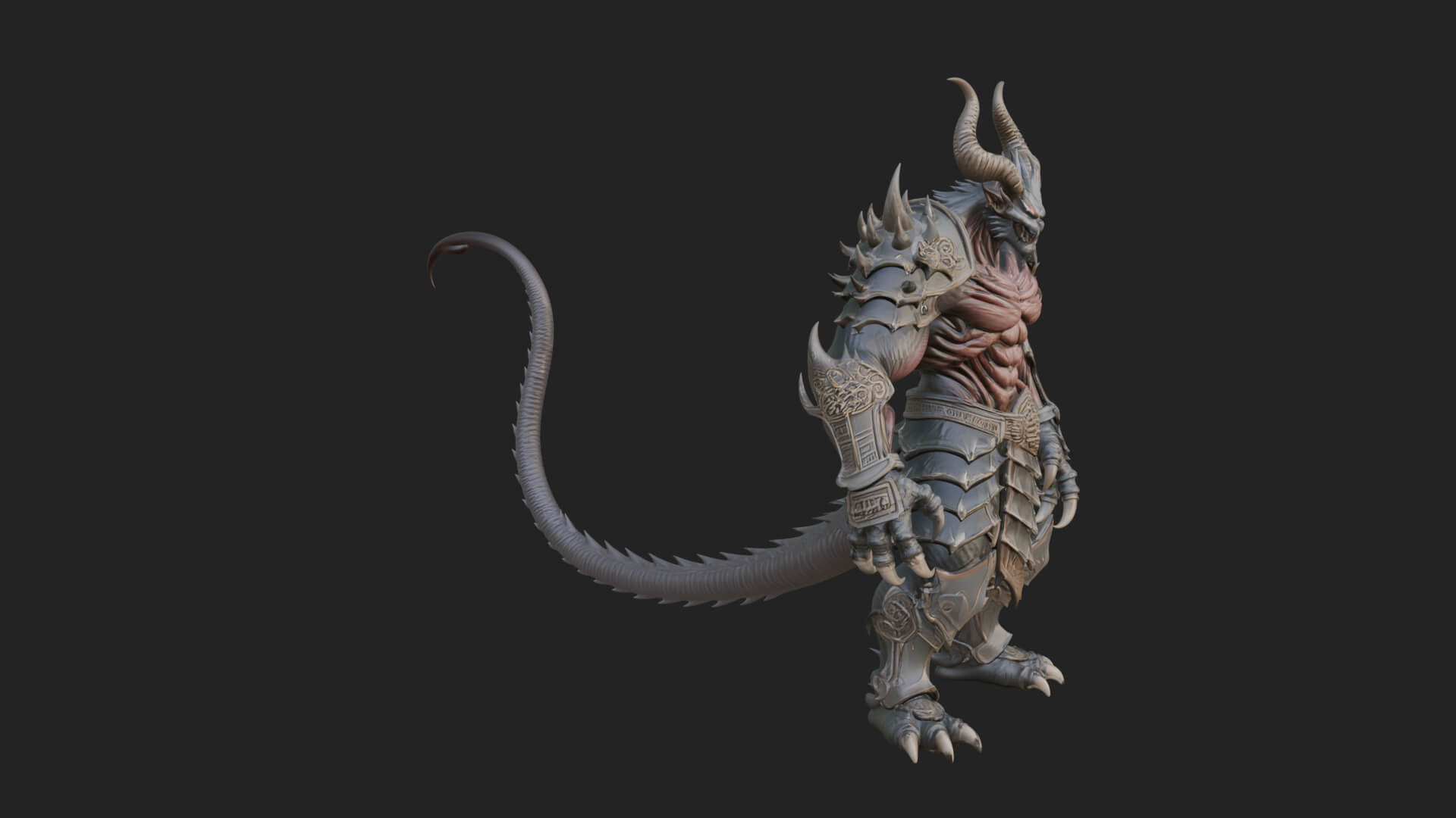 Manticore Beast Statue Design 3 3D Print Model 3D Model