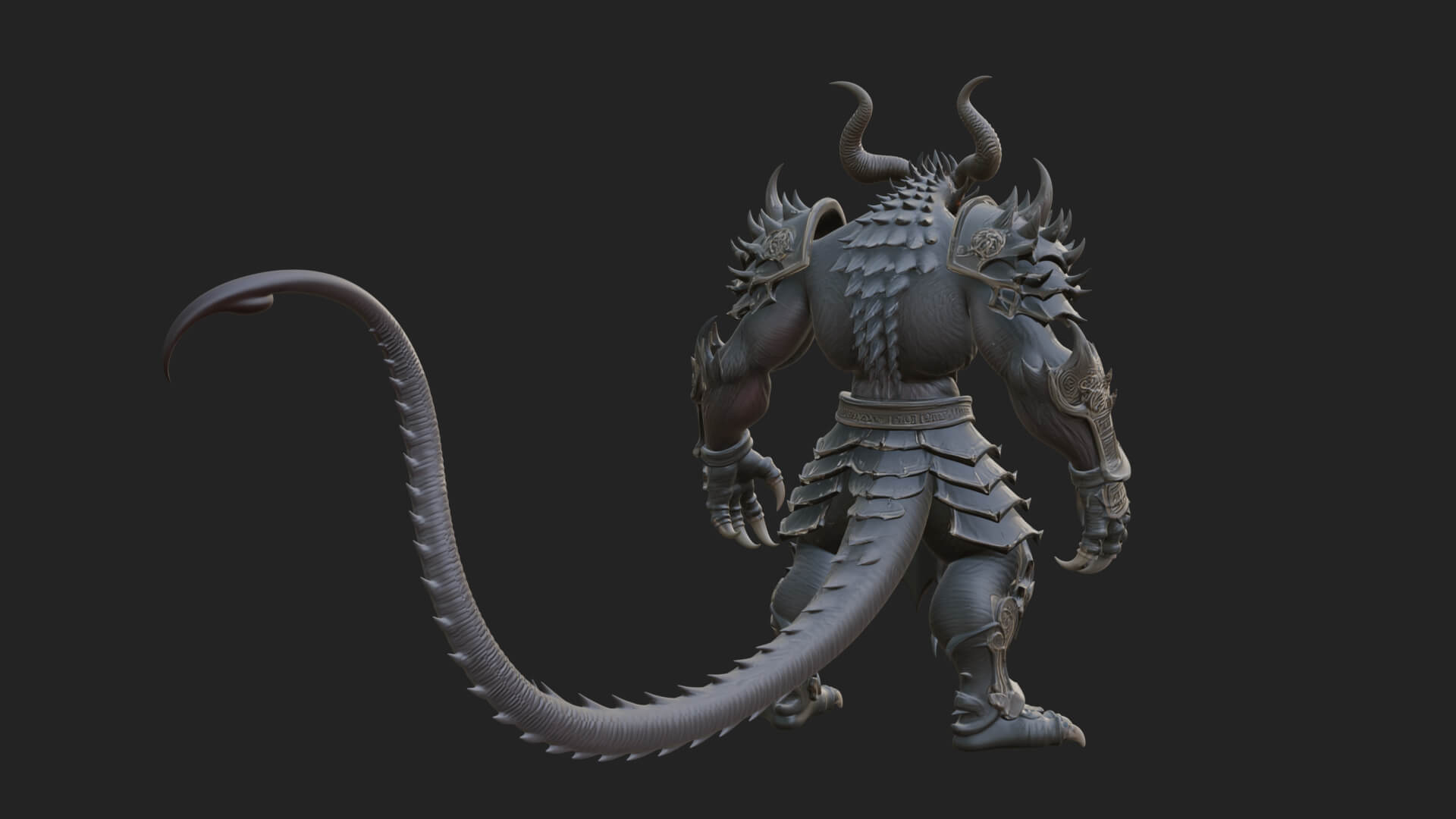 Manticore Beast Statue Design 3 3D Print Model 3D Model
