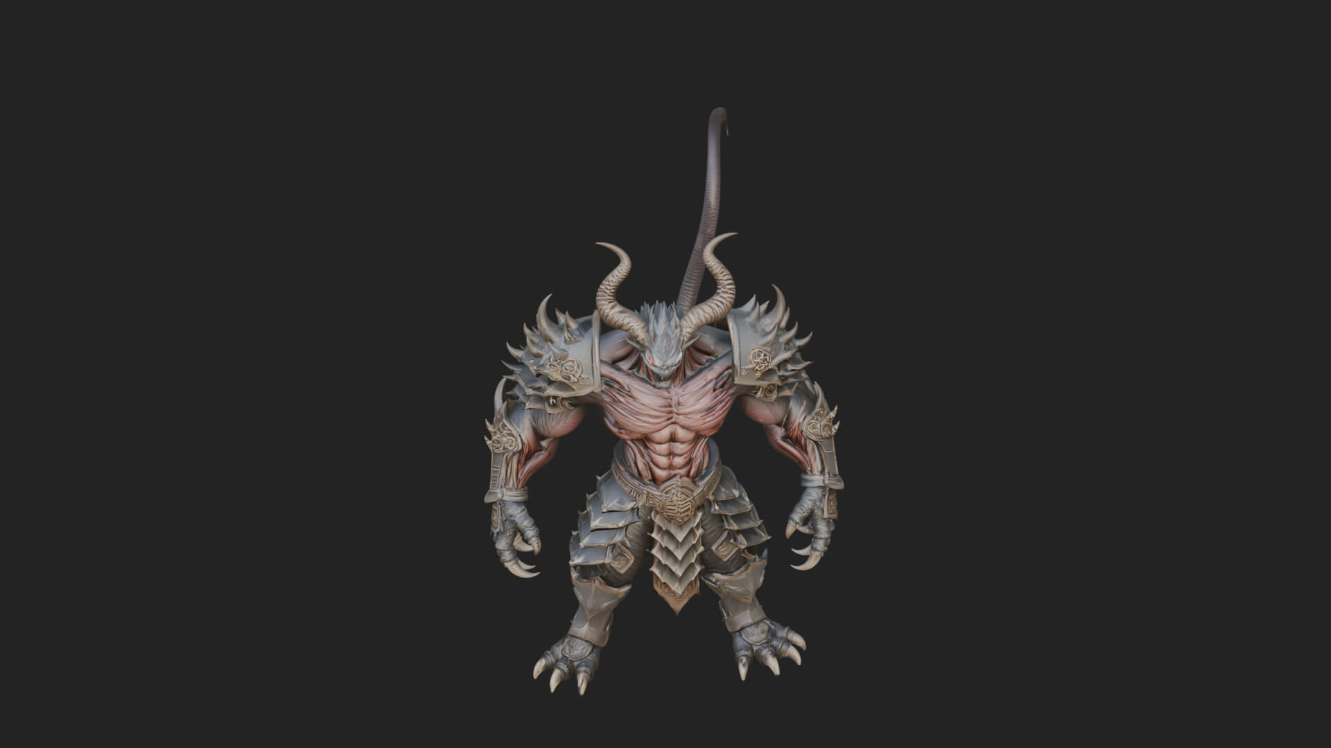 Manticore Beast Statue Design 3 3D Print Model 3D Model