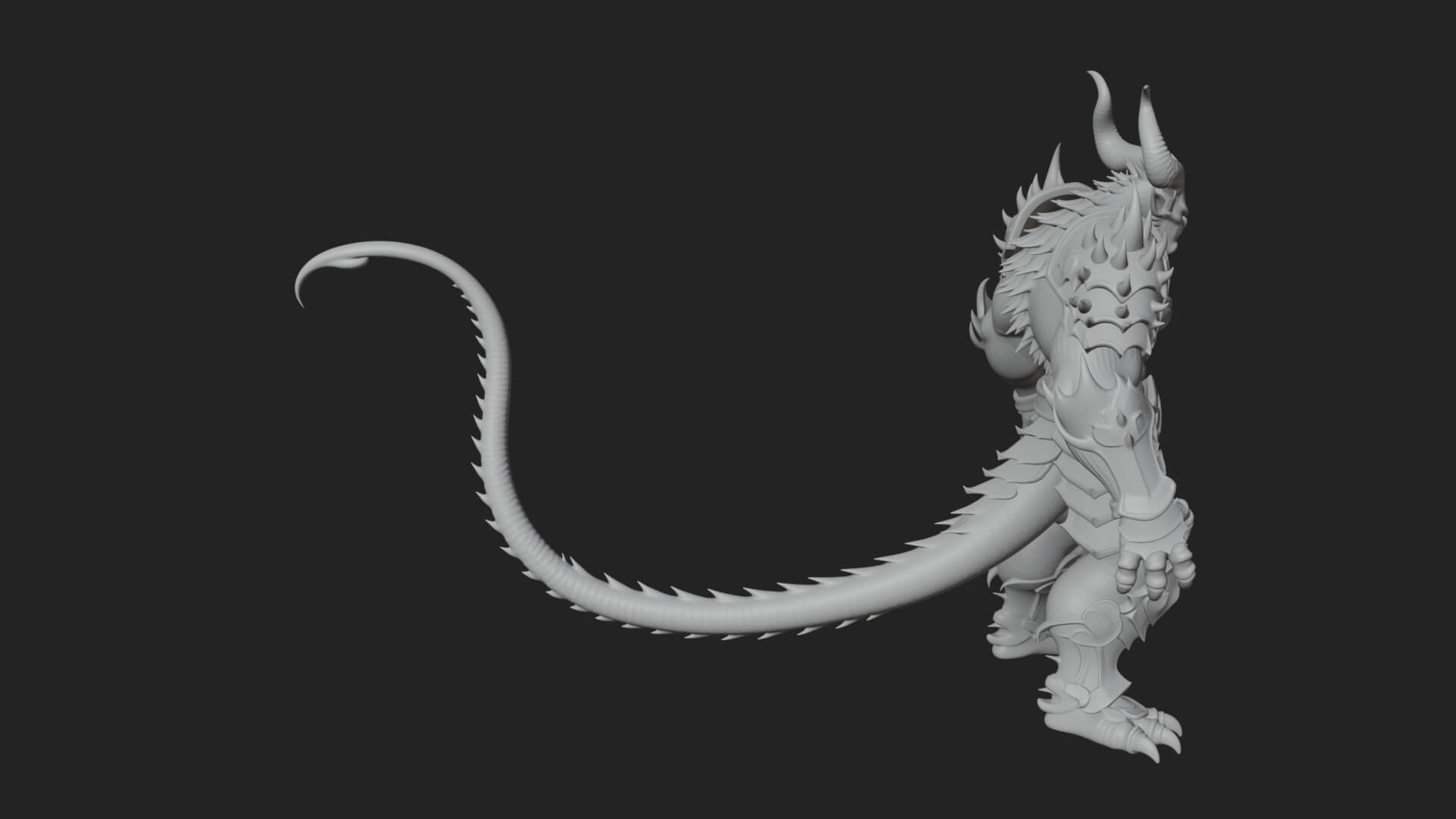 Manticore Beast Statue Design 3 3D Print Model 3D Model
