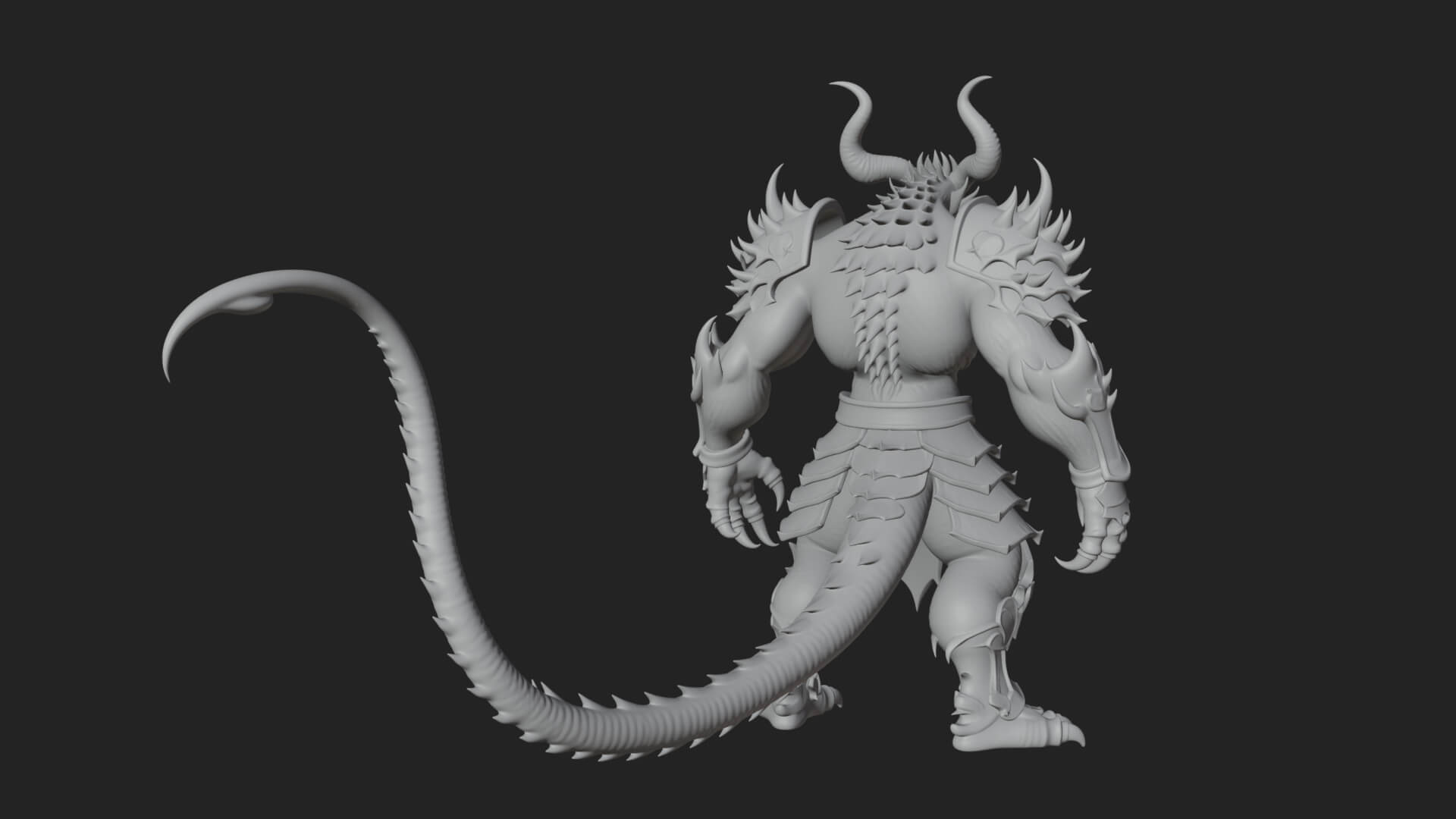 Manticore Beast Statue Design 3 3D Print Model 3D Model
