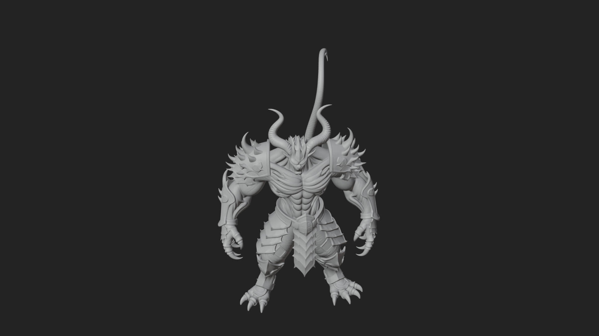 Manticore Beast Statue Design 3 3D Print Model 3D Model