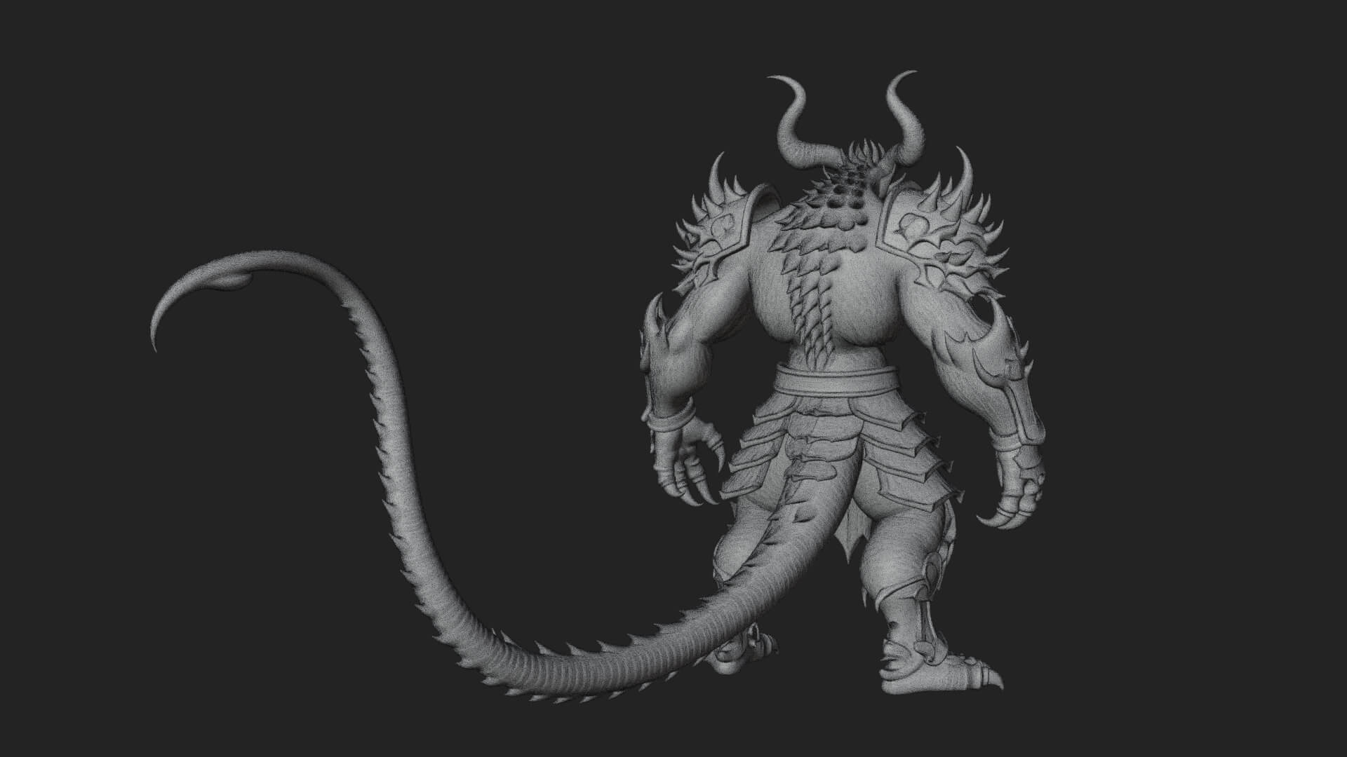 Manticore Beast Statue Design 3 3D Print Model 3D Model