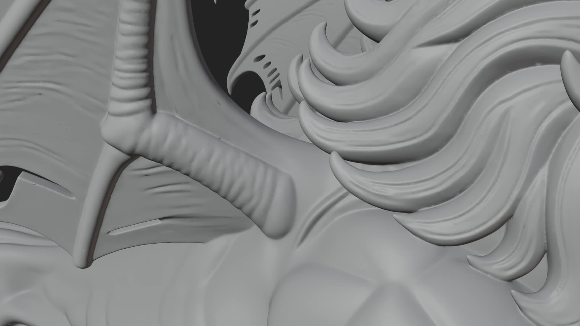 Manticore Beast Statue Design 4 3D Print Model 3D Model