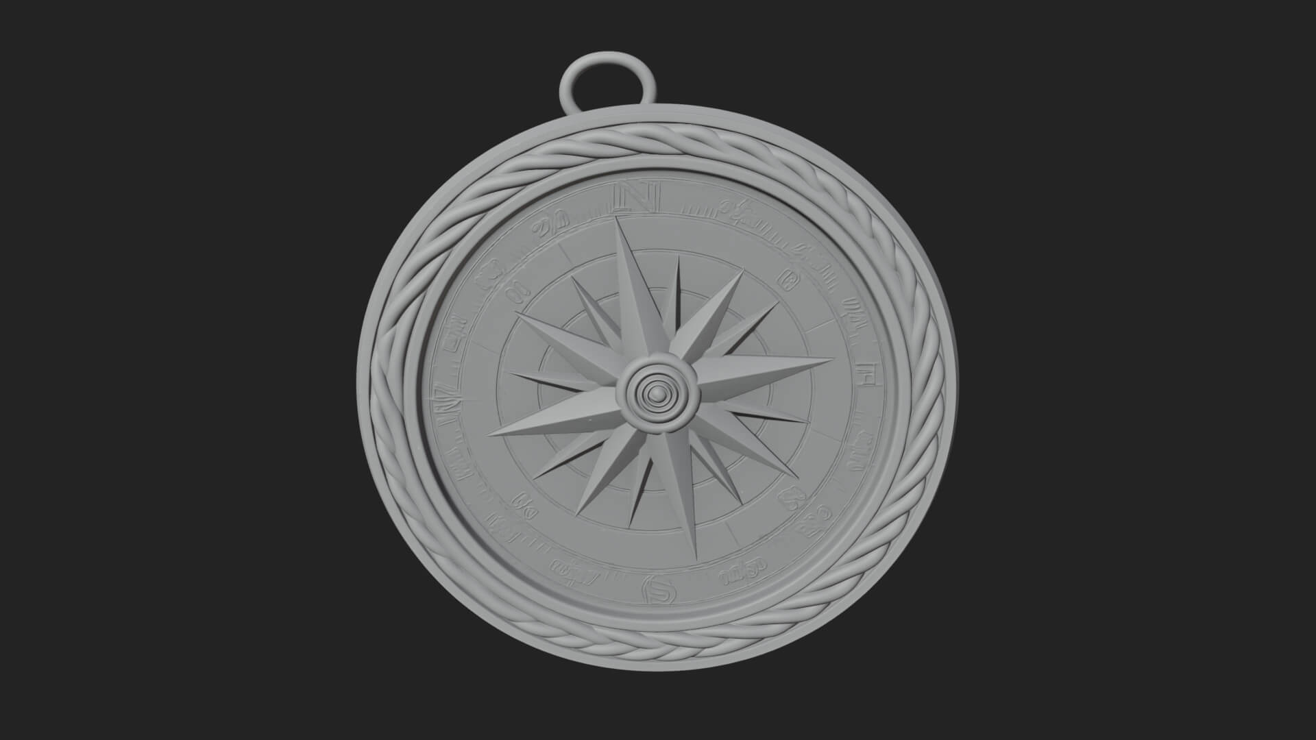 Mariner Compass Oval Plaque Design 2 3D Print Model 3D Model