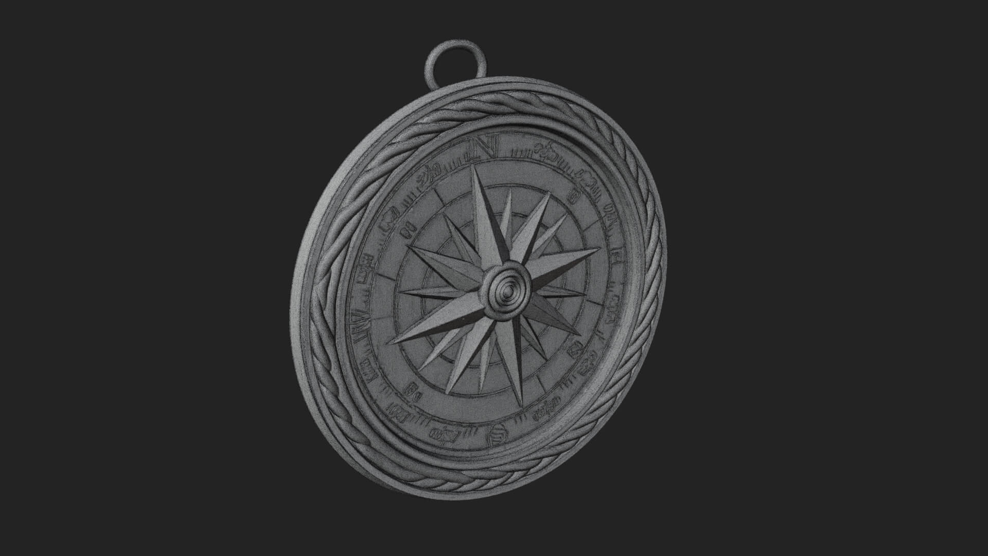 Mariner Compass Oval Plaque Design 2 3D Print Model 3D Model