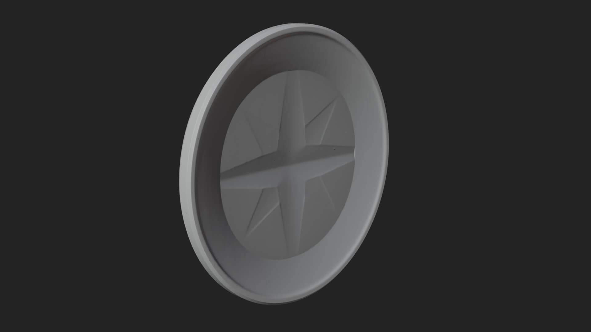 Mariner Compass Oval Plaque Design 5 3D Print Model 3D Model