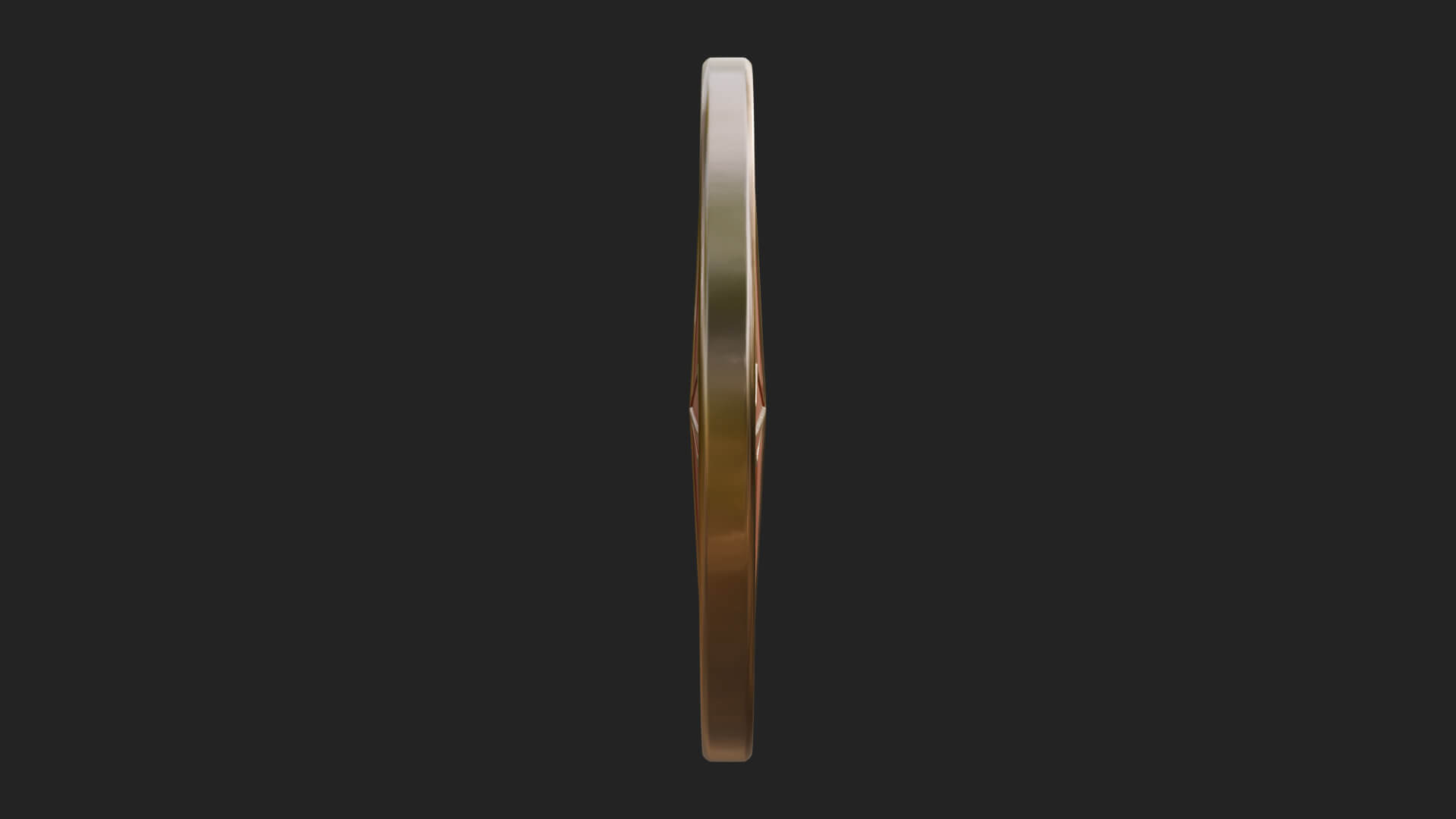Mariner Compass Oval Plaque Design 7 3D Print Model 3D Model