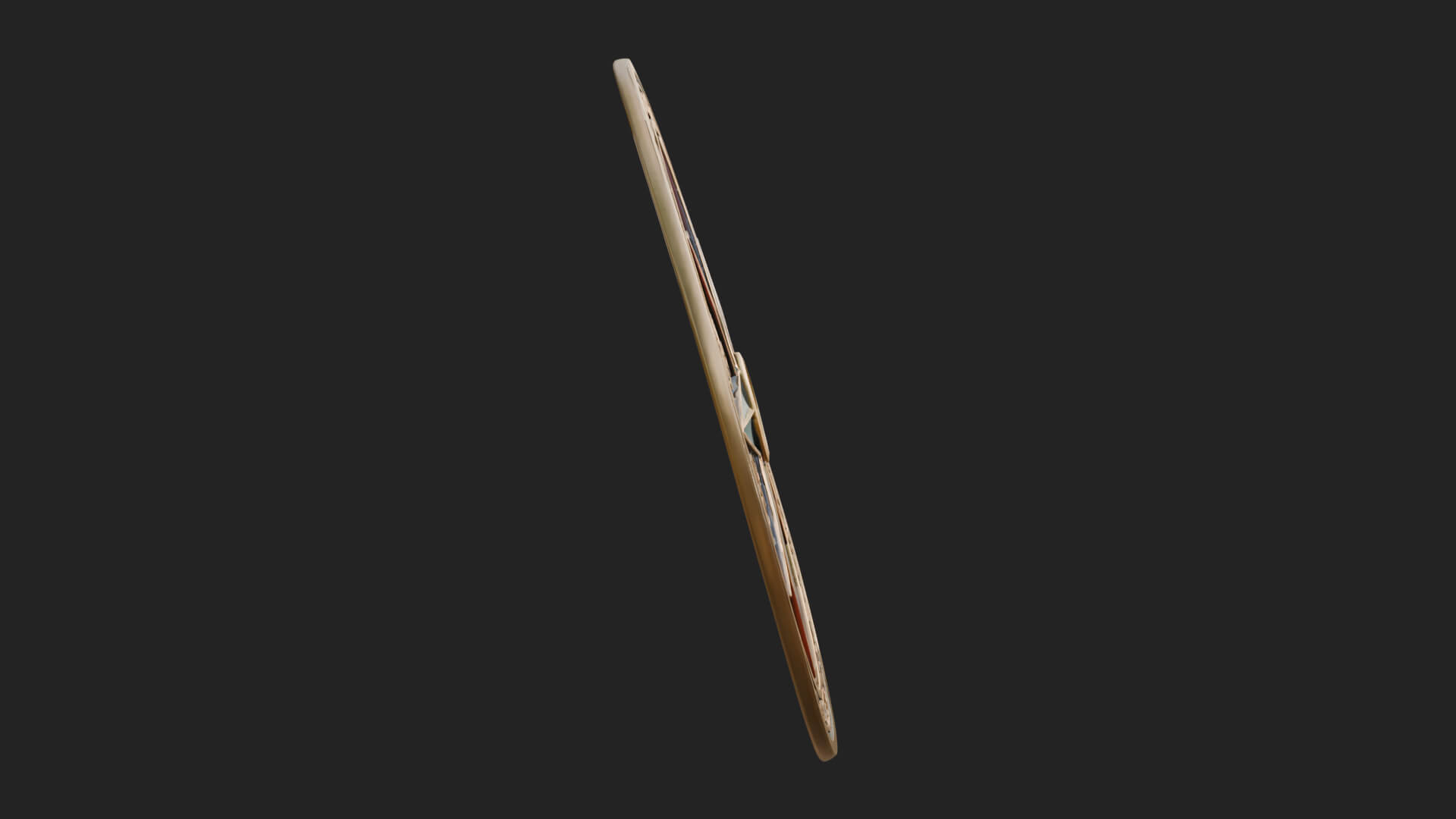 Mariner Compass Oval Plaque Design 8 3D Print Model 3D Model