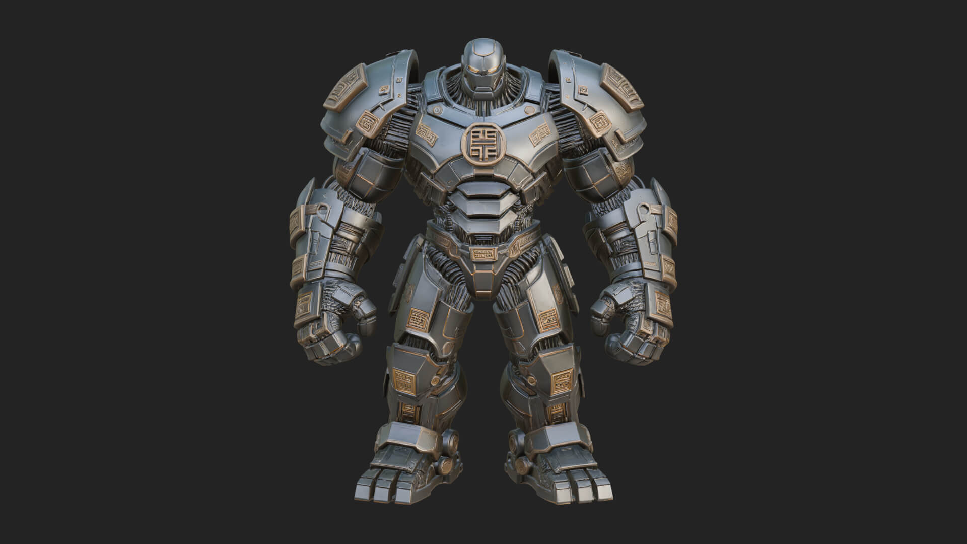 Mecha Battle Robot Statue Design 5 3D Print Model 3D Model