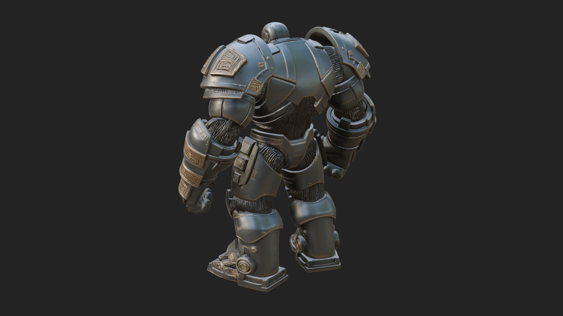 Mecha Battle Robot Statue Design 5 3D Print Model 3D Model