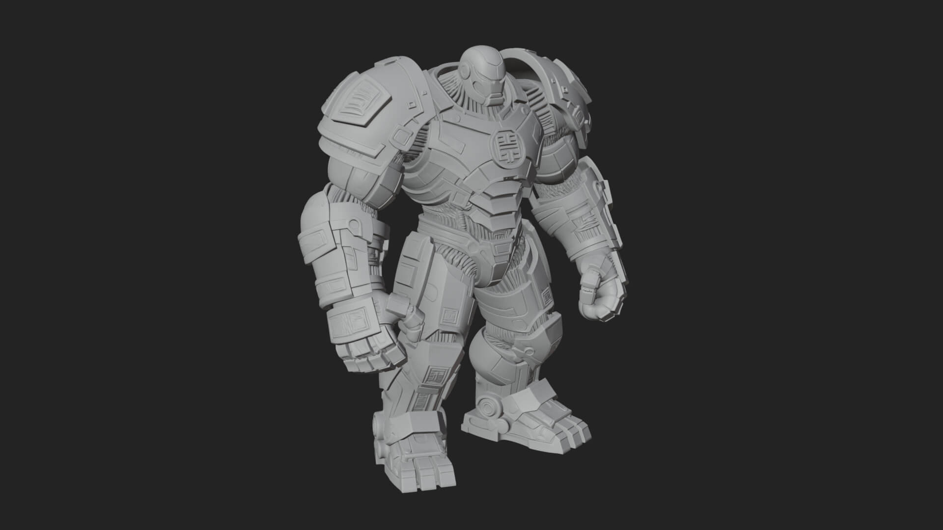 Mecha Battle Robot Statue Design 5 3D Print Model 3D Model
