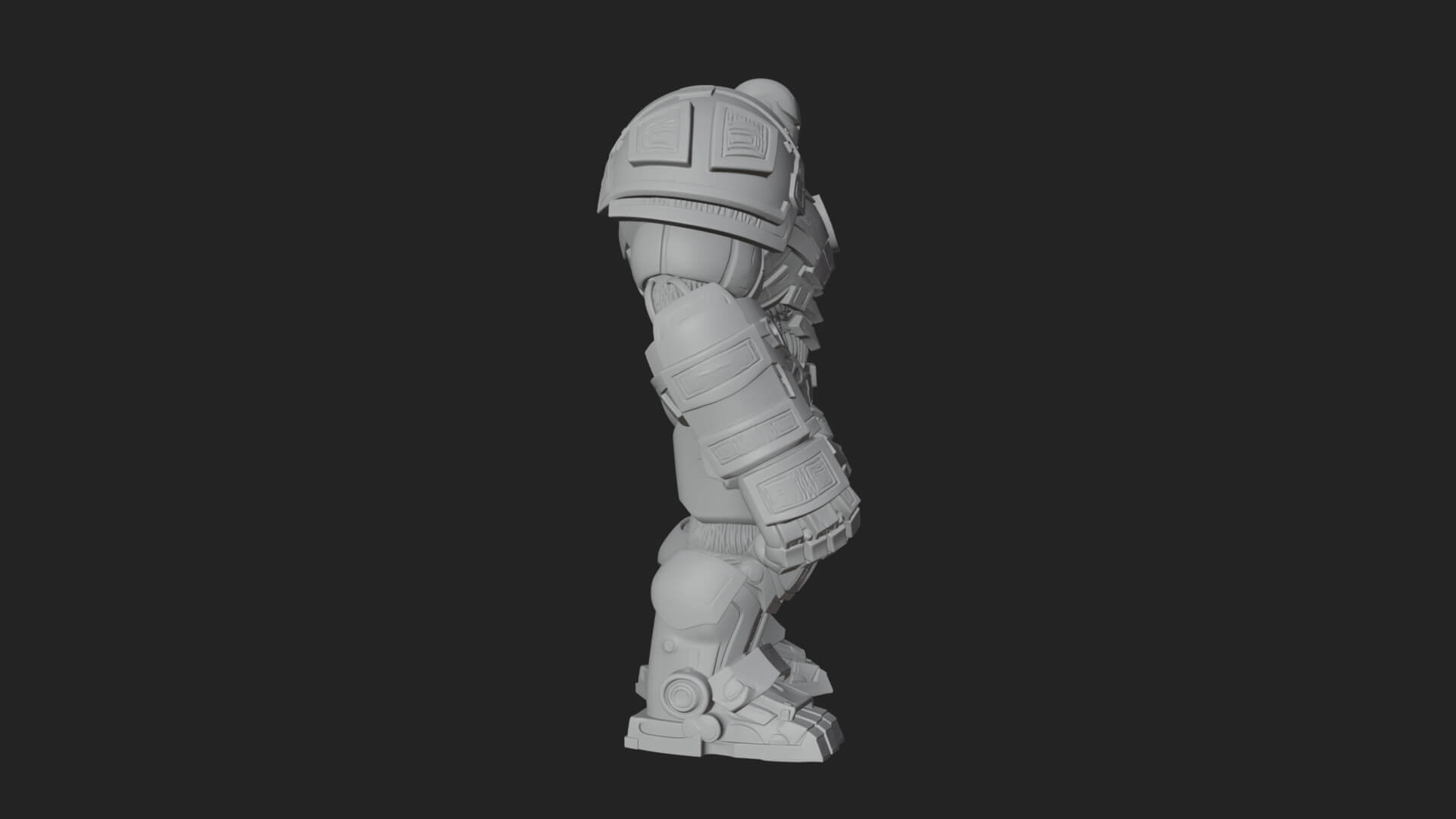 Mecha Battle Robot Statue Design 5 3D Print Model 3D Model