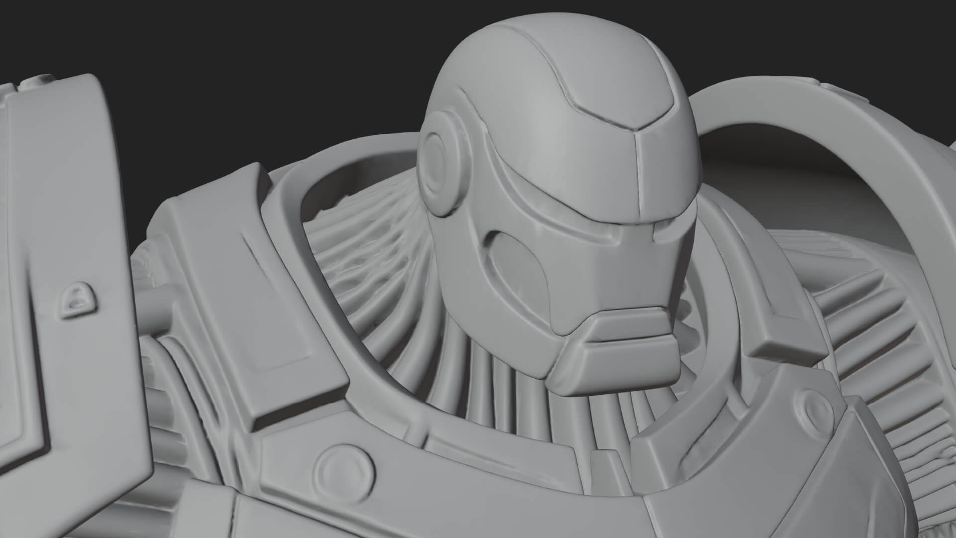 Mecha Battle Robot Statue Design 5 3D Print Model 3D Model