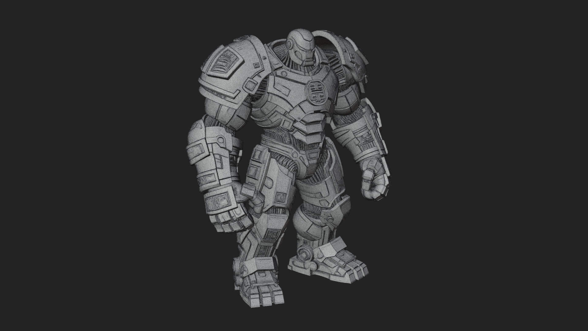 Mecha Battle Robot Statue Design 5 3D Print Model 3D Model