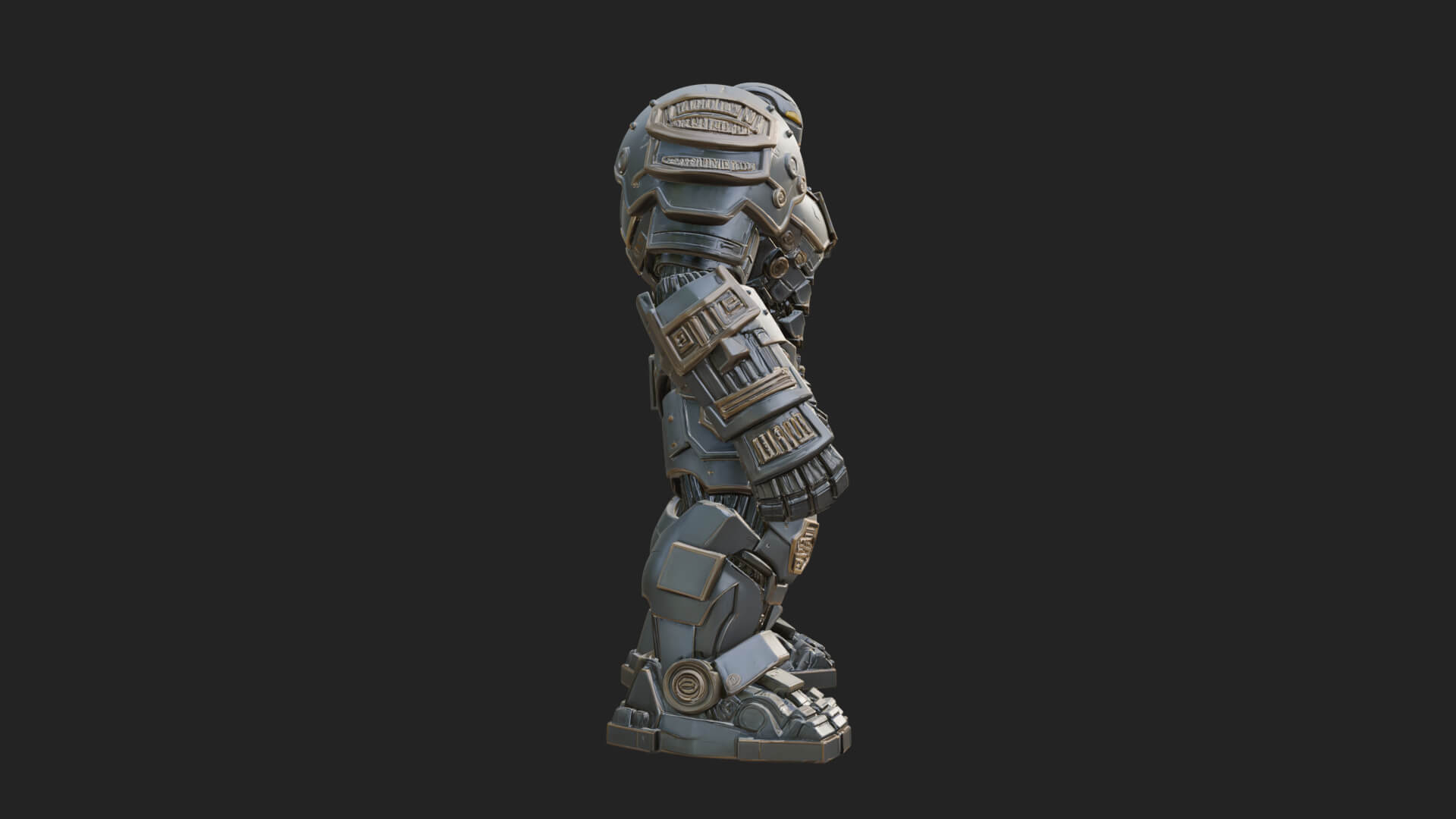 Mecha Battle Robot Statue Design 6 3D Print Model 3D Model