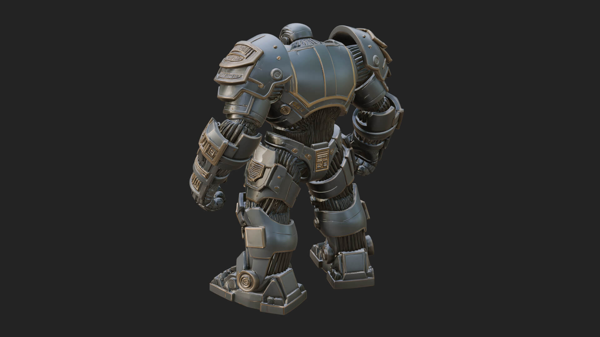 Mecha Battle Robot Statue Design 6 3D Print Model 3D Model