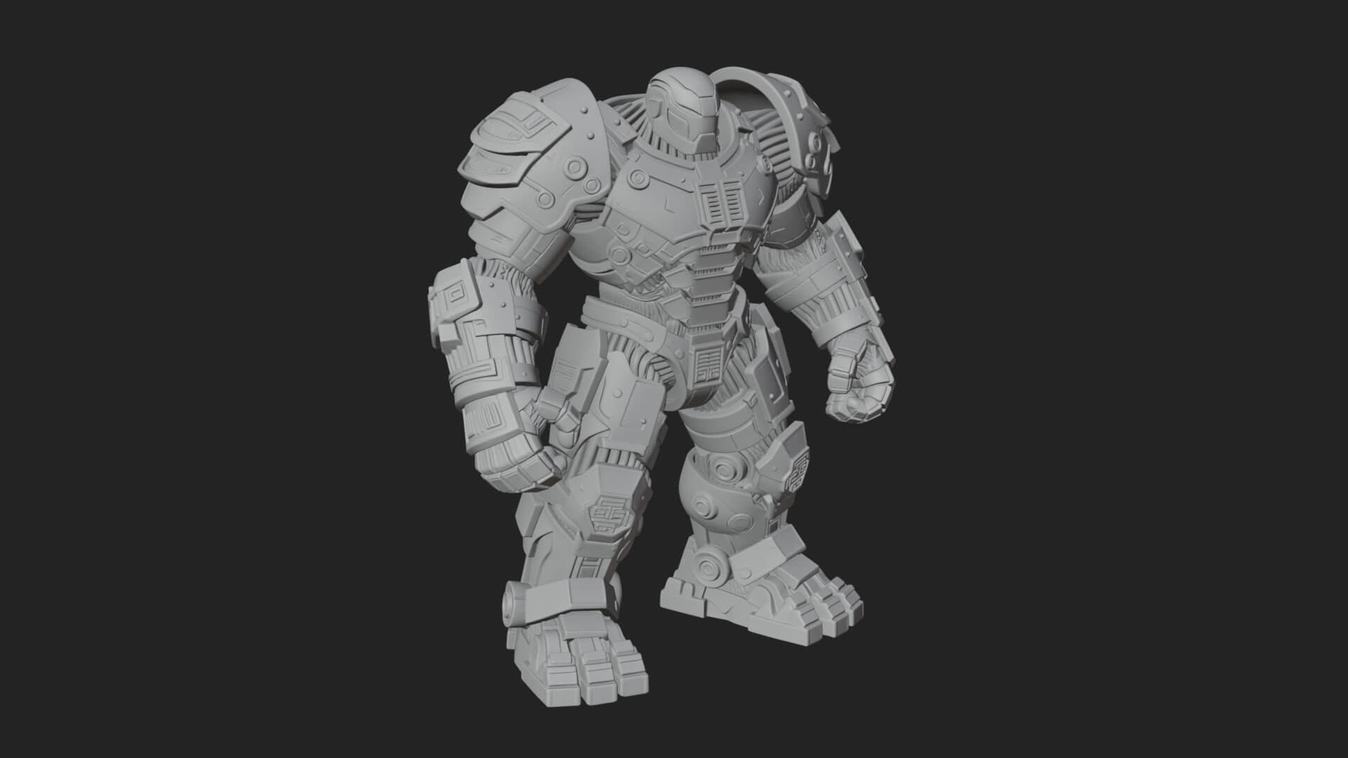 Mecha Battle Robot Statue Design 6 3D Print Model 3D Model
