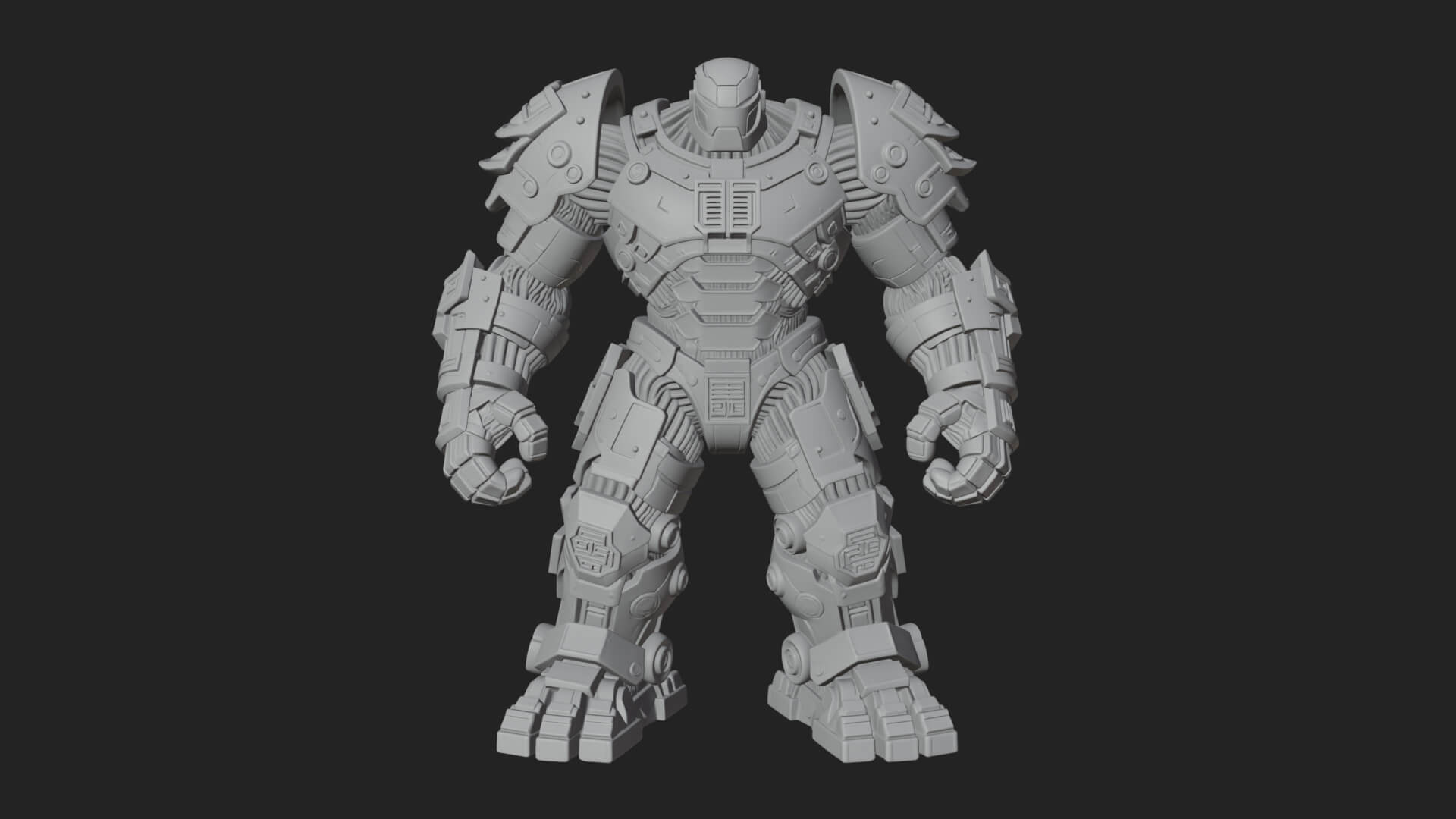 Mecha Battle Robot Statue Design 6 3D Print Model 3D Model