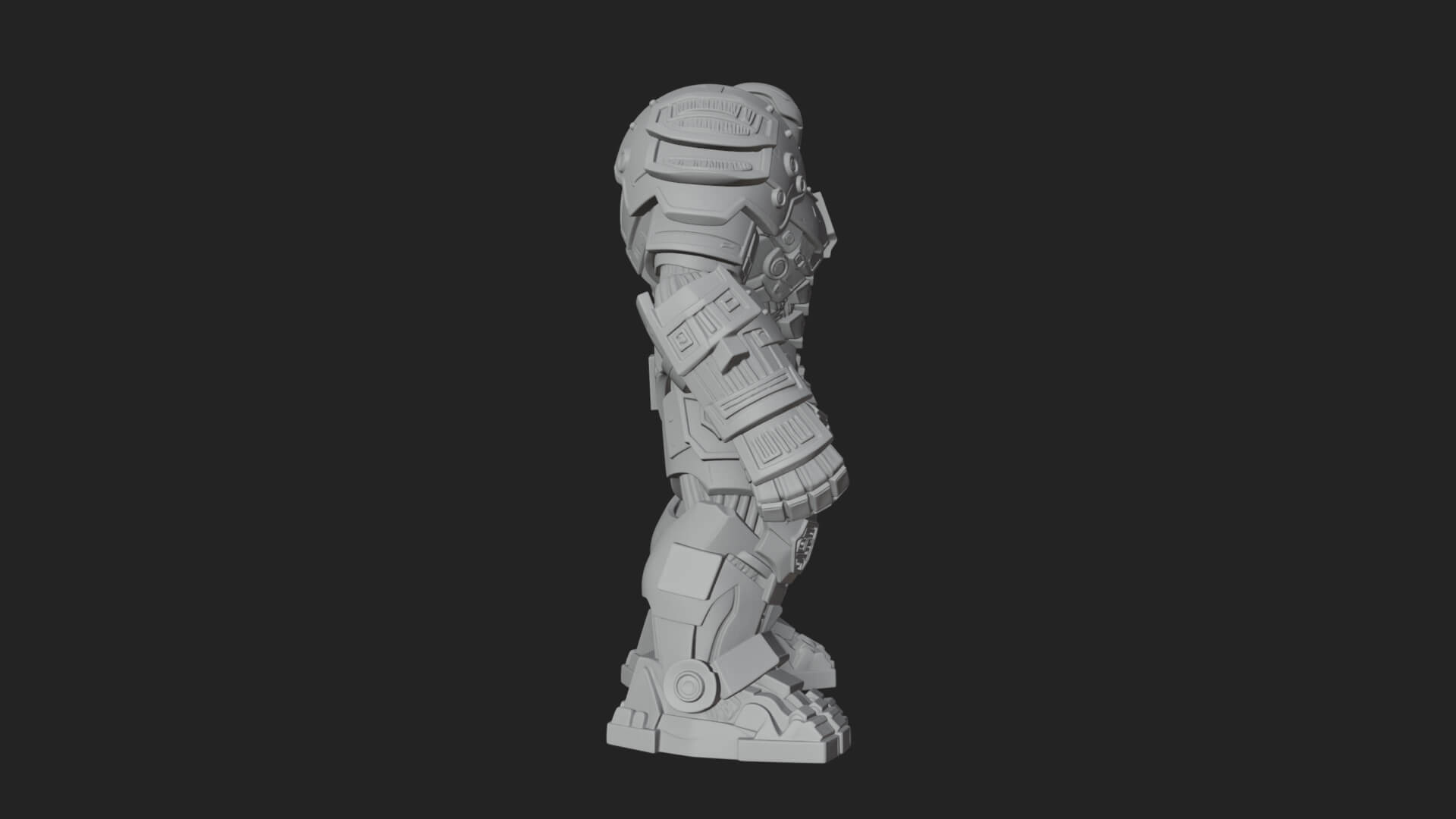Mecha Battle Robot Statue Design 6 3D Print Model 3D Model