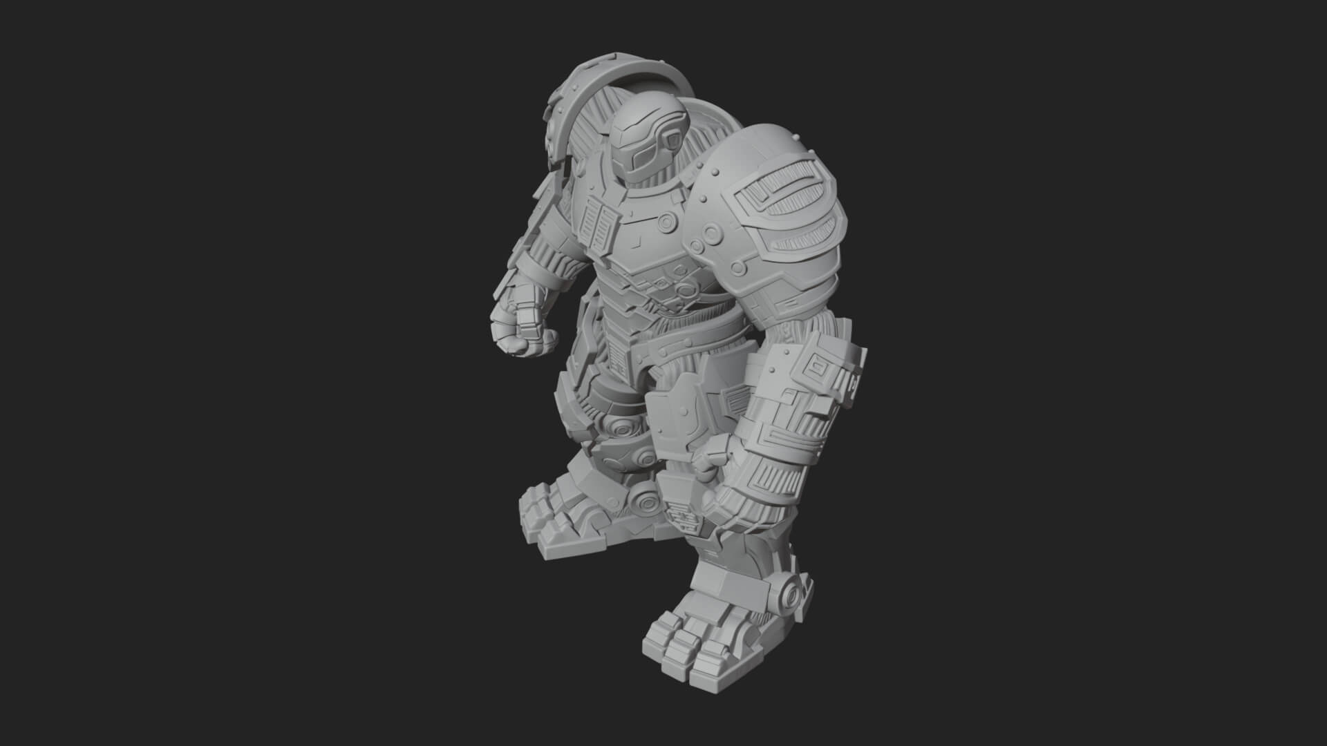 Mecha Battle Robot Statue Design 6 3D Print Model 3D Model