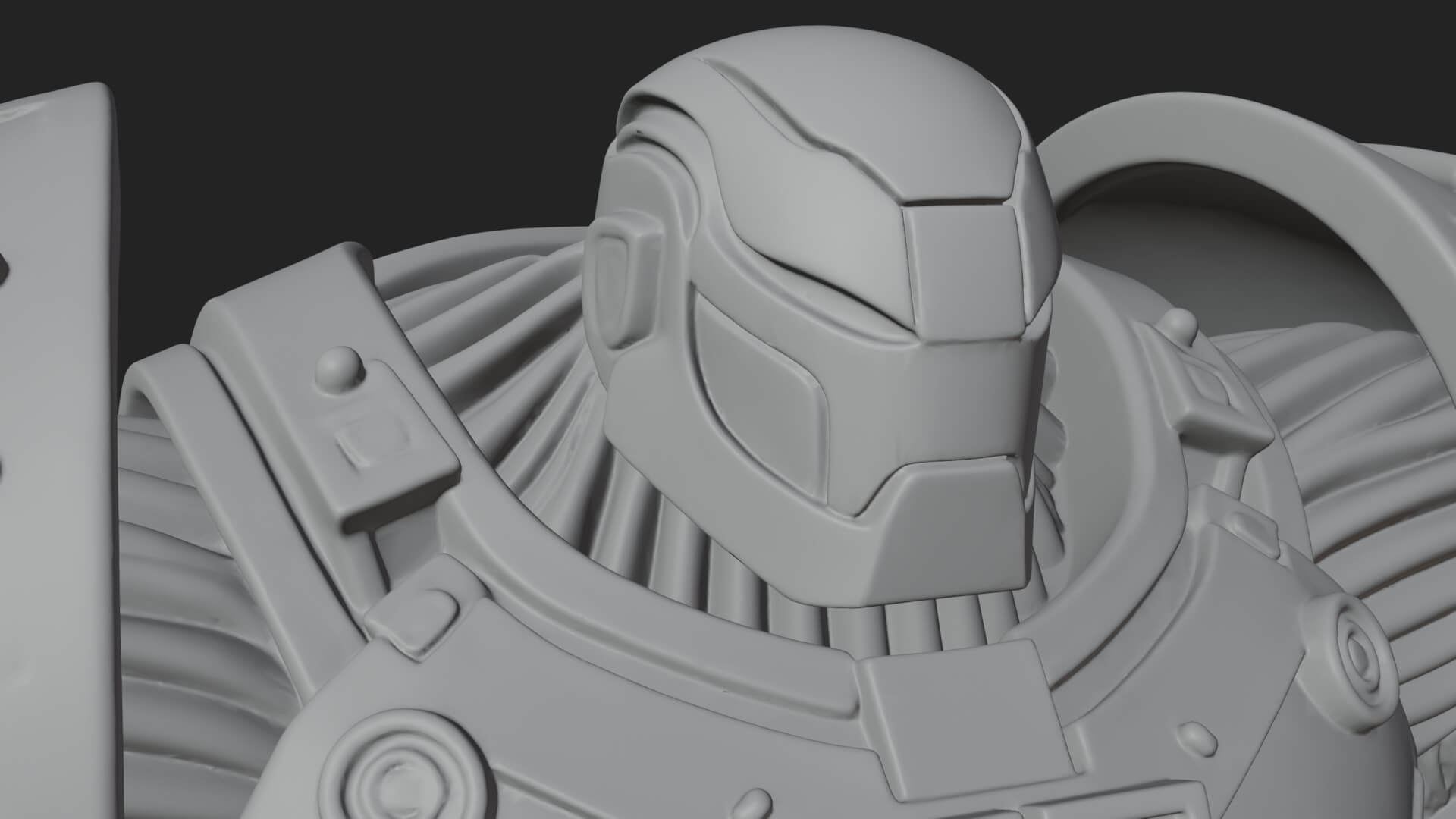 Mecha Battle Robot Statue Design 6 3D Print Model 3D Model