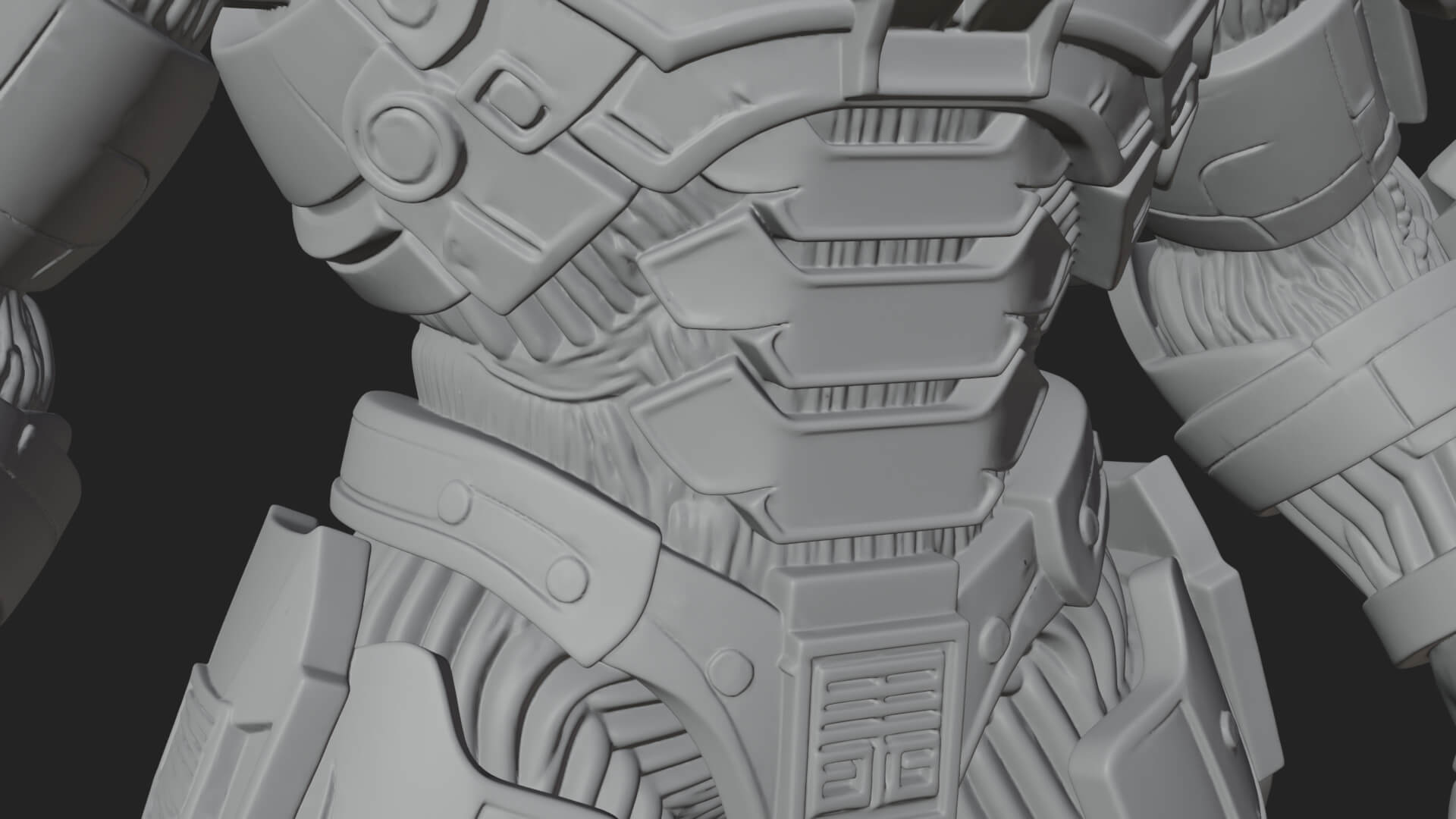 Mecha Battle Robot Statue Design 6 3D Print Model 3D Model