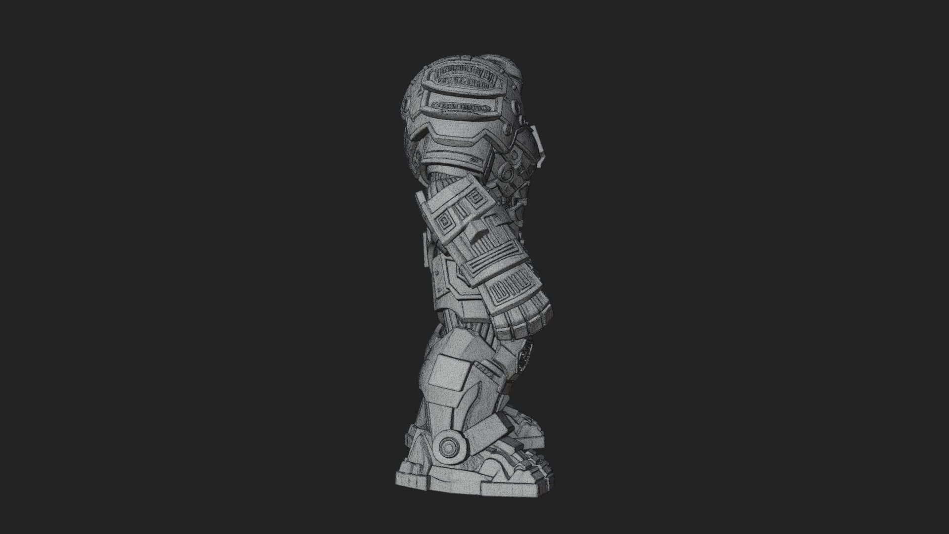 Mecha Battle Robot Statue Design 6 3D Print Model 3D Model