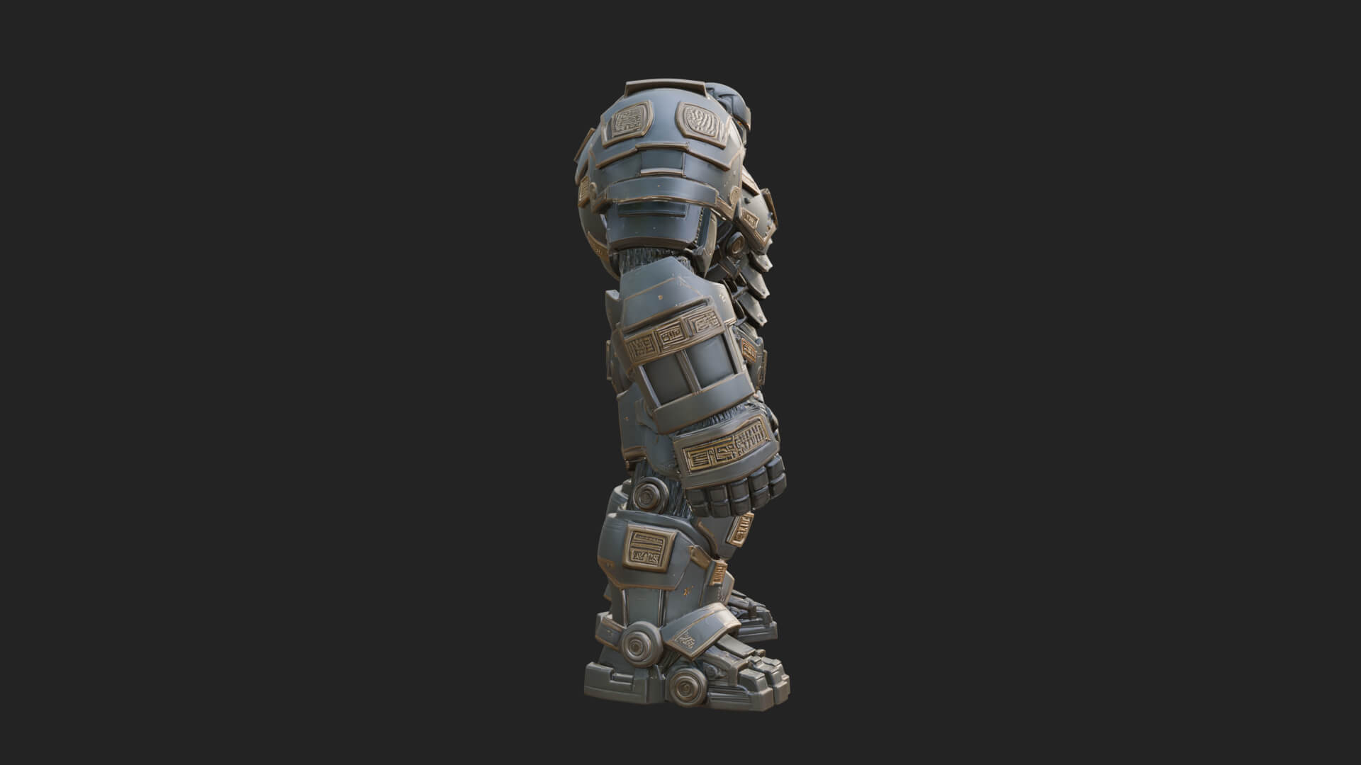 Mecha Battle Robot Statue Design 7 3D Print Model 3D Model