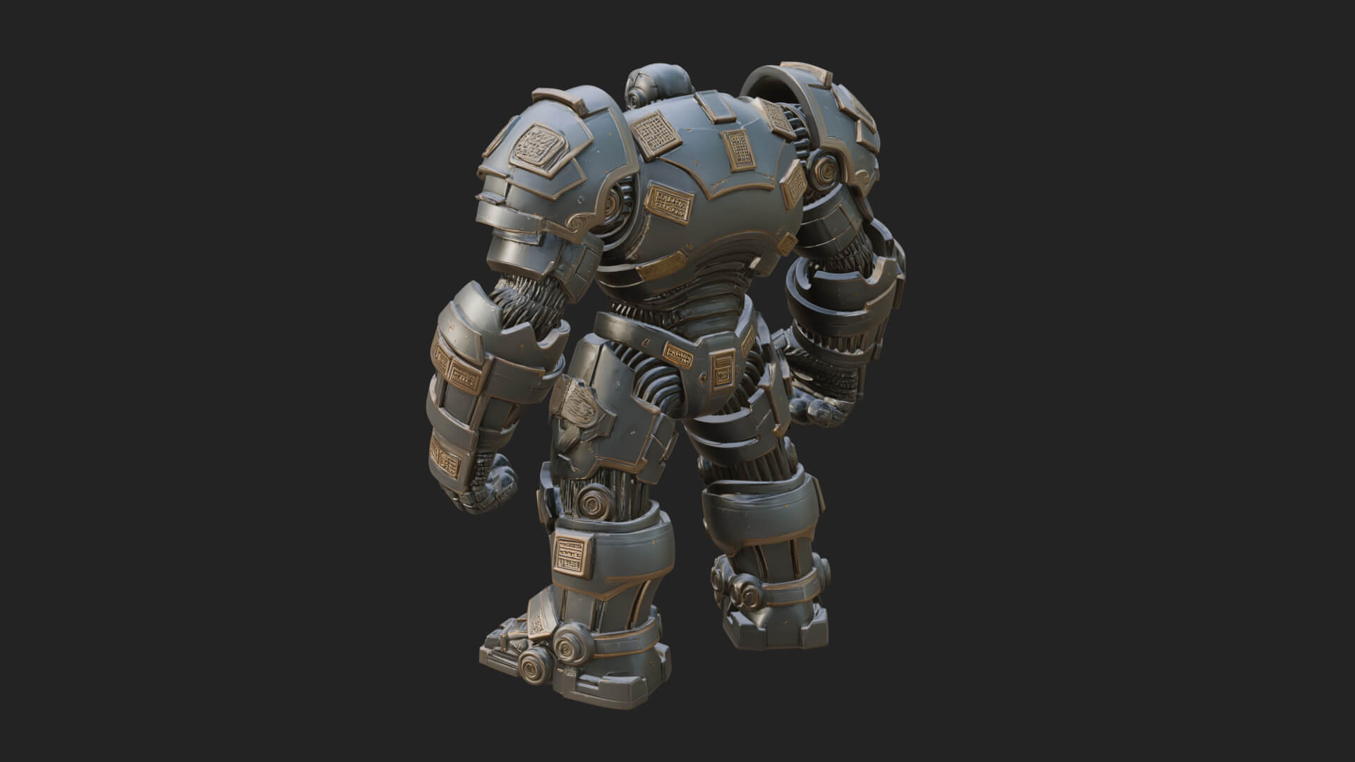 Mecha Battle Robot Statue Design 7 3D Print Model 3D Model