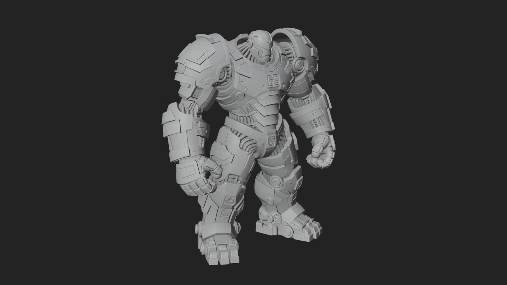 Mecha Battle Robot Statue Design 7 3D Print Model 3D Model