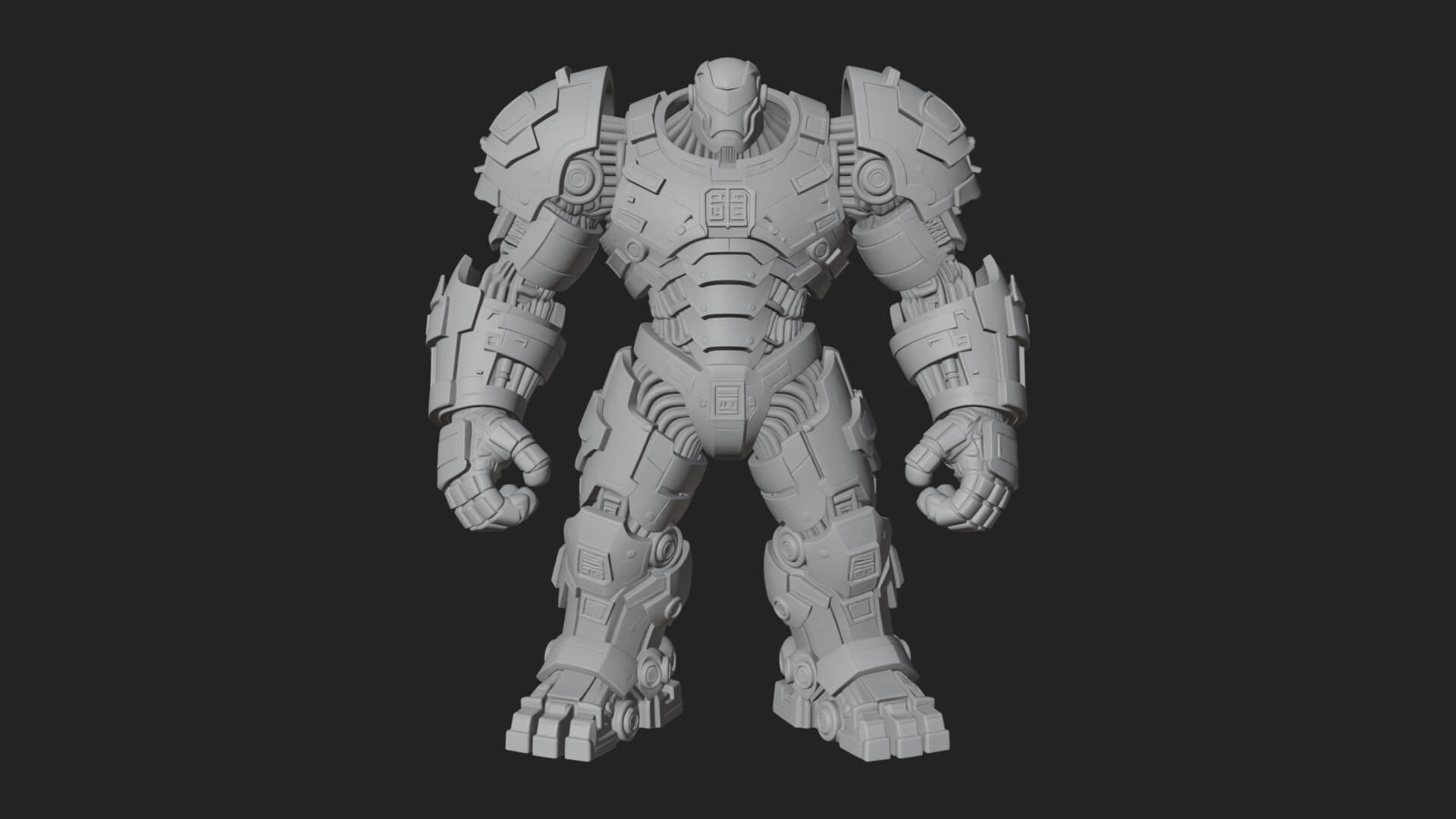 Mecha Battle Robot Statue Design 7 3D Print Model 3D Model
