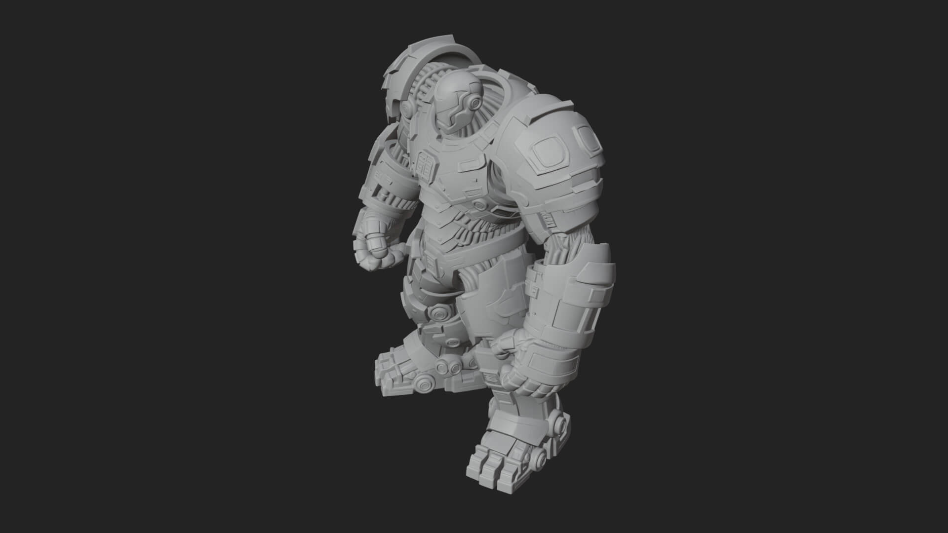 Mecha Battle Robot Statue Design 7 3D Print Model 3D Model