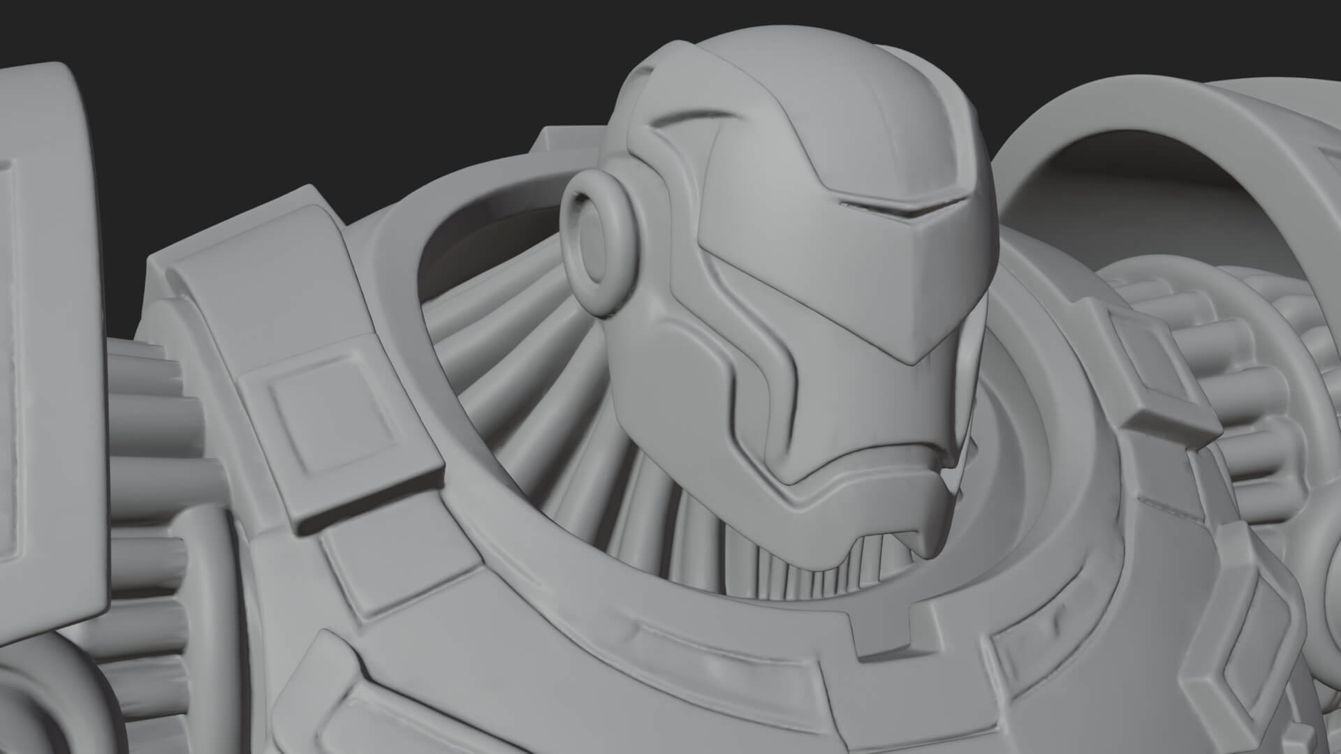 Mecha Battle Robot Statue Design 7 3D Print Model 3D Model