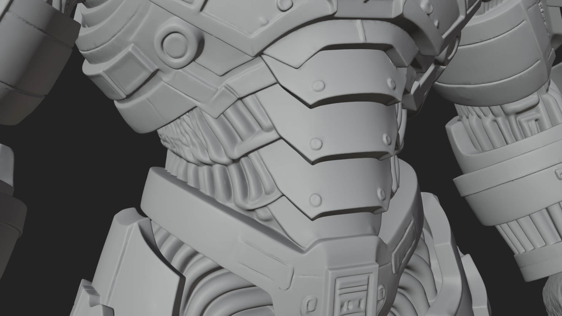 Mecha Battle Robot Statue Design 7 3D Print Model 3D Model