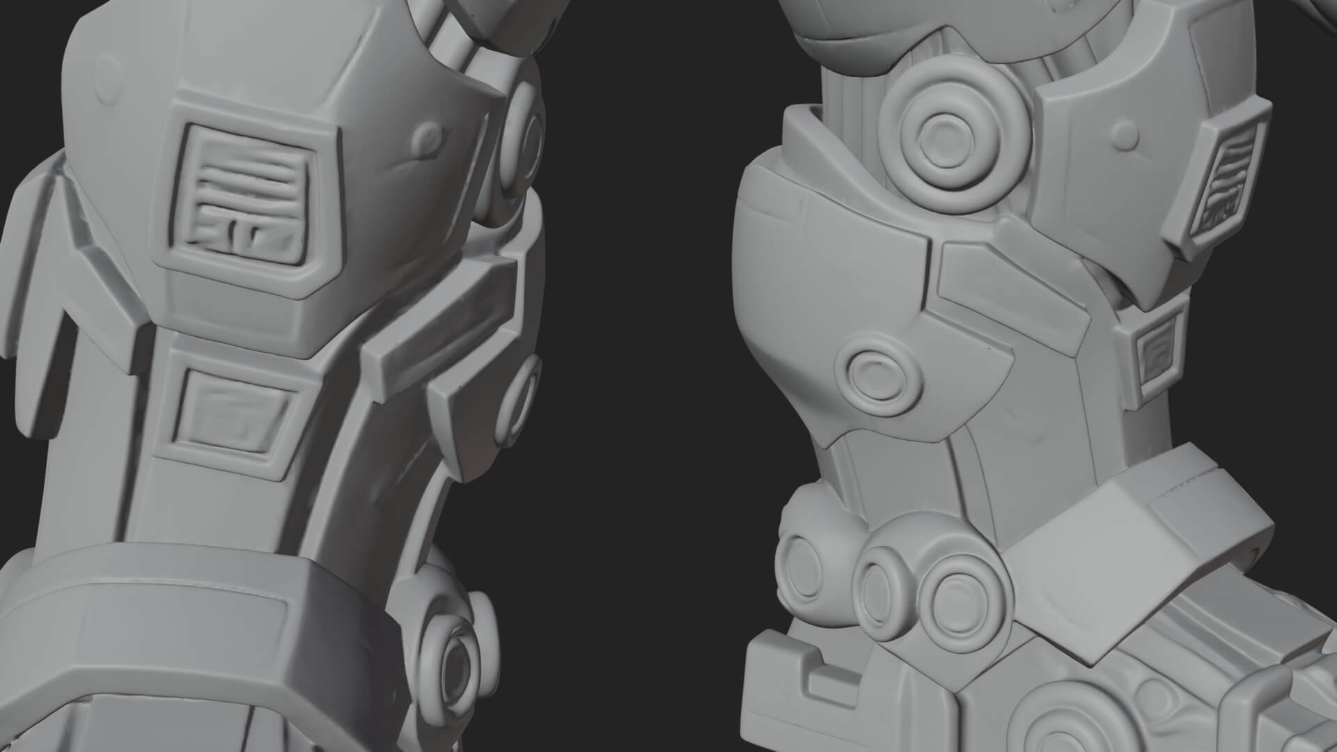 Mecha Battle Robot Statue Design 7 3D Print Model 3D Model
