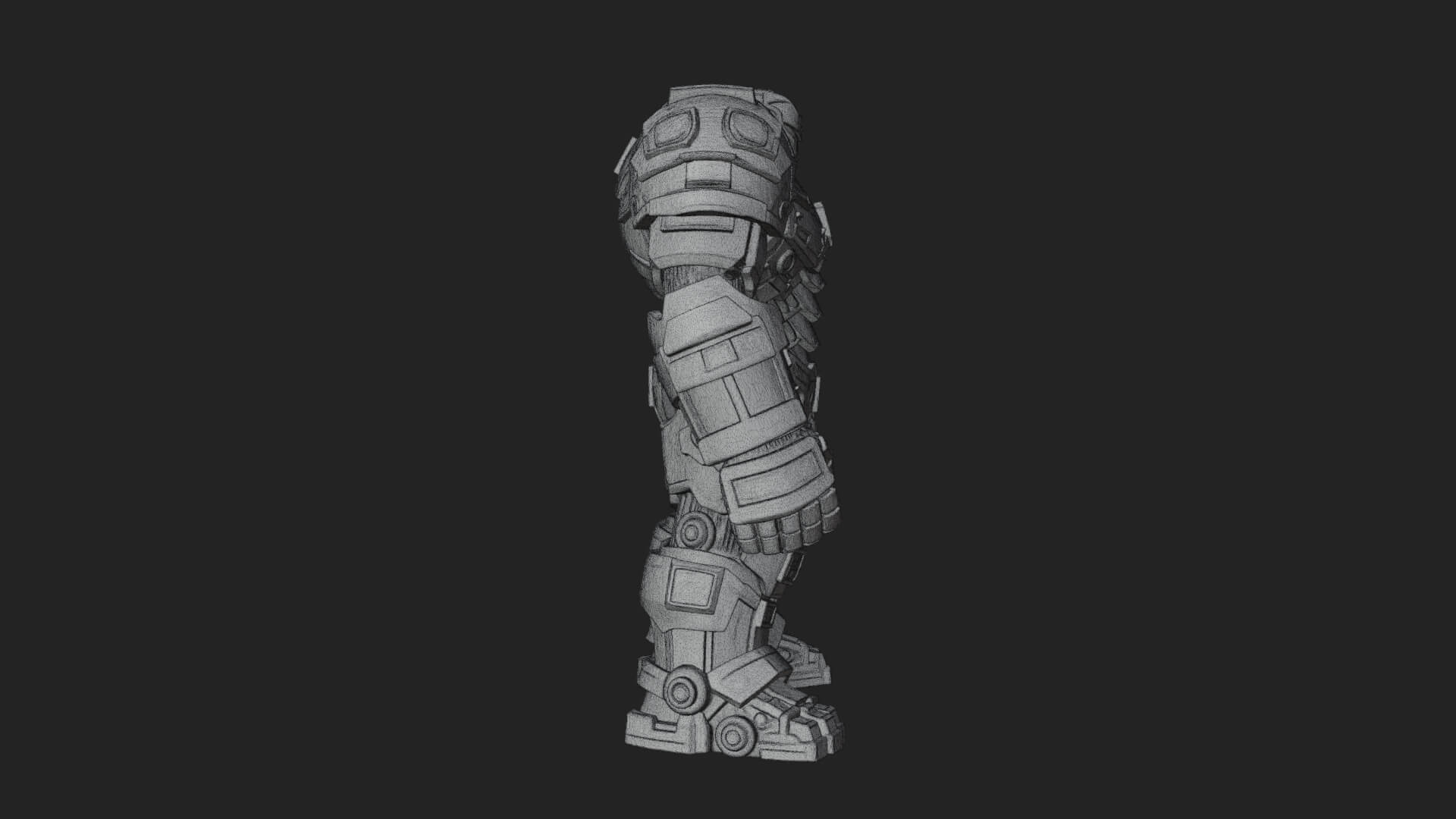 Mecha Battle Robot Statue Design 7 3D Print Model 3D Model